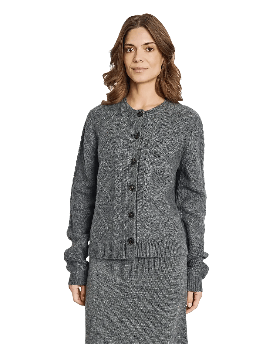 Bruun & Stengade - BS Marita Regular Fit Knitwear - strickjacken - dark grey - 3
