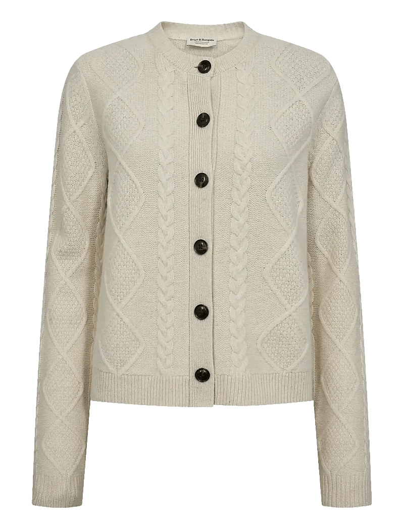 Bruun & Stengade - BS Marita Regular Fit Knitwear - cardigans - ecru - 1