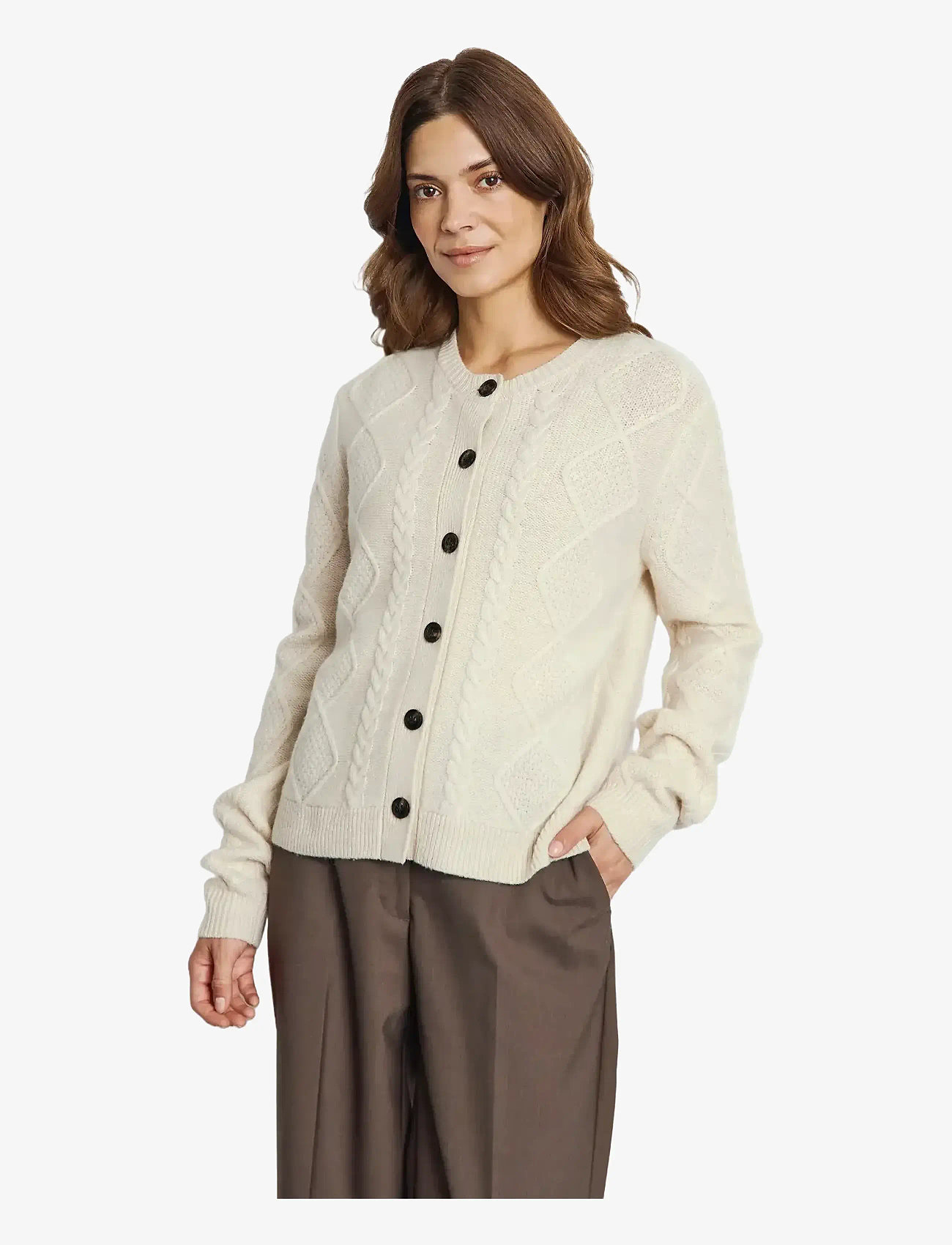 Bruun & Stengade - BS Marita Regular Fit Knitwear - cardigans - ecru - 3