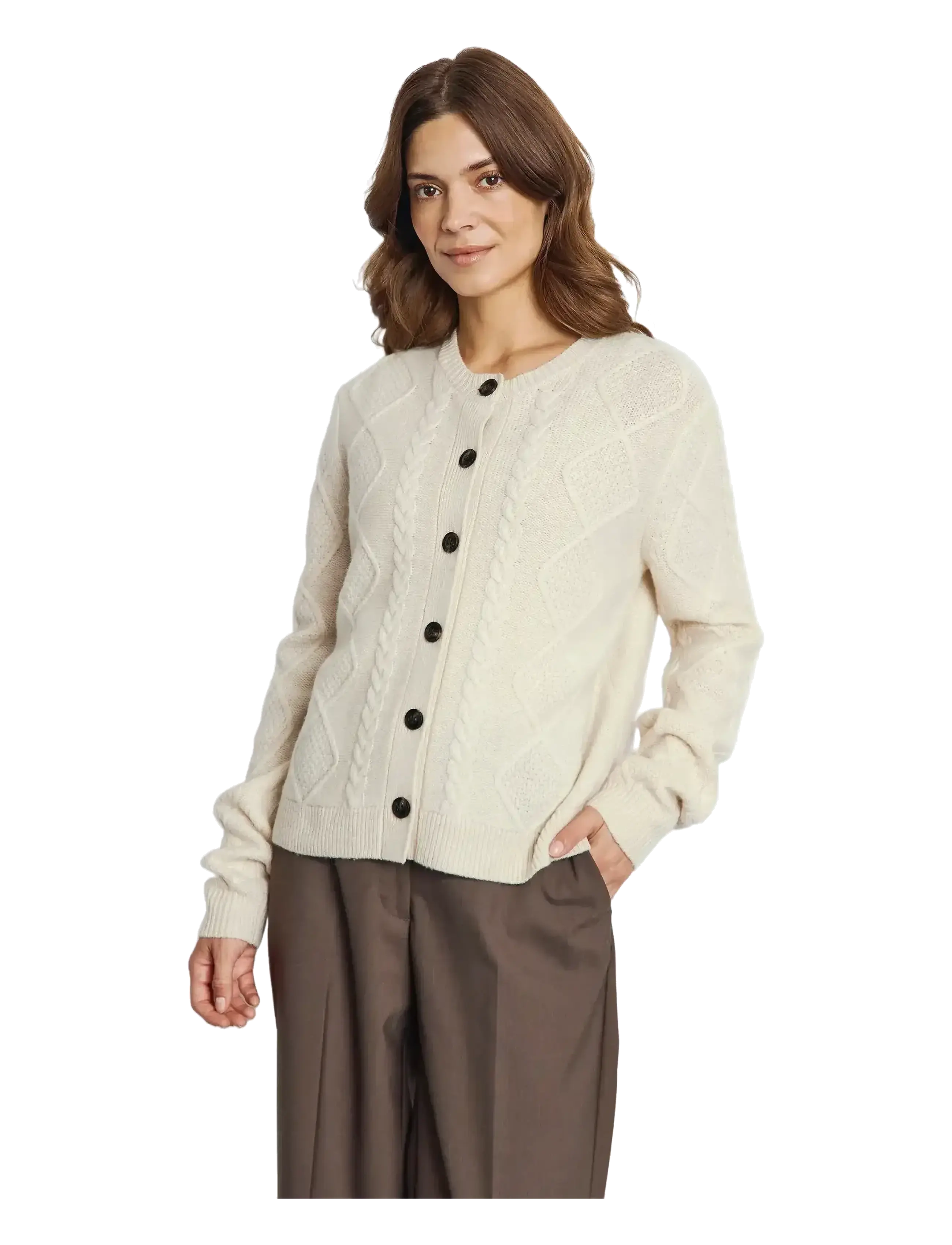 Bruun & Stengade - BS Marita Regular Fit Knitwear - gebreide vesten - ecru - 3