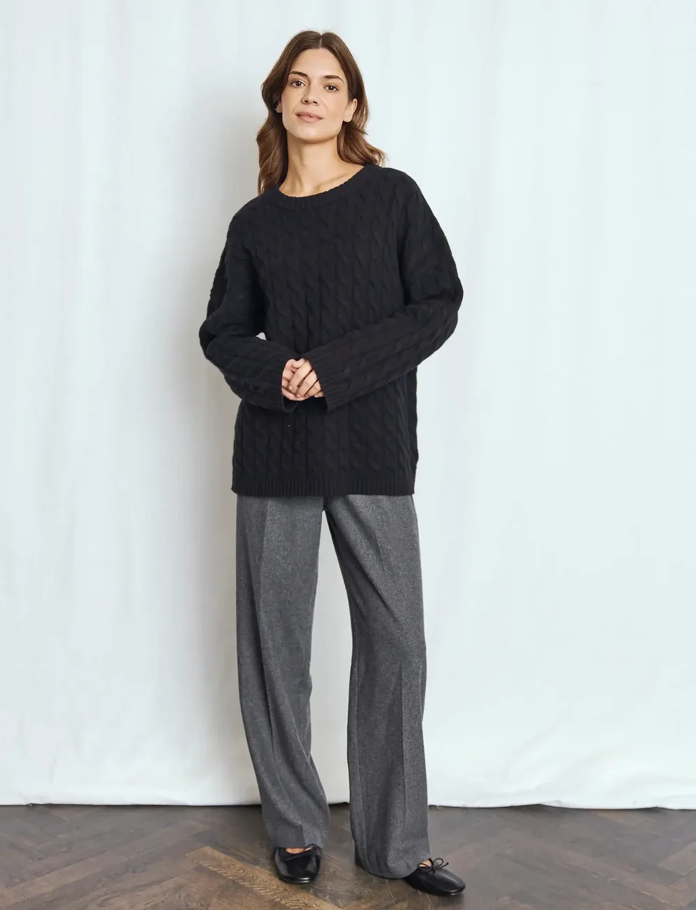 Bruun & Stengade - BS Miranda Regular Fit Knitwear - striktrøjer - black - 0