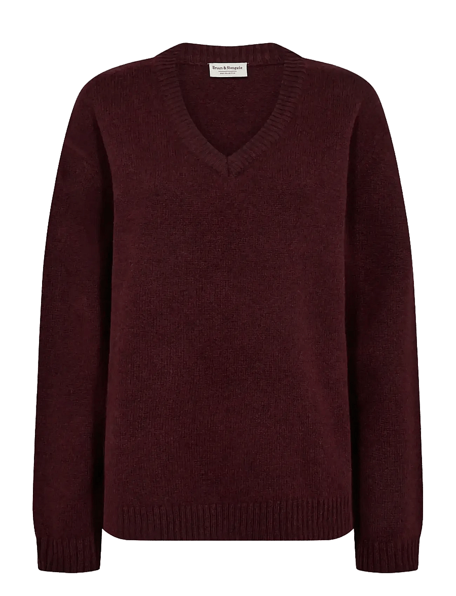 Bruun & Stengade - BS Lina Regular Fit Knitwear - pullover - bordeaux - 1