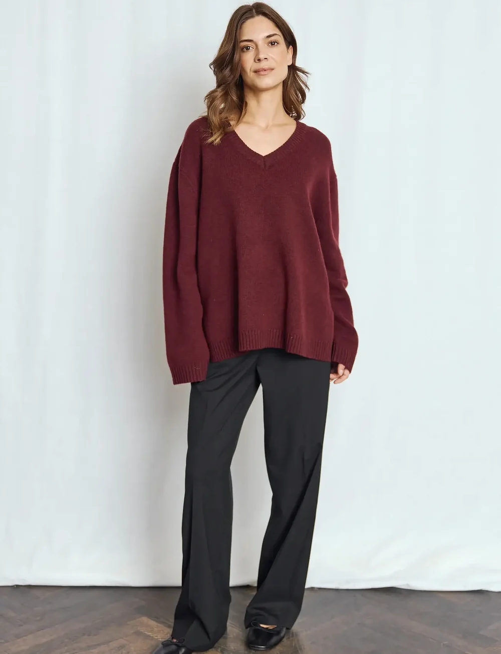 Bruun & Stengade - BS Lina Regular Fit Knitwear - striktrøjer - bordeaux - 0