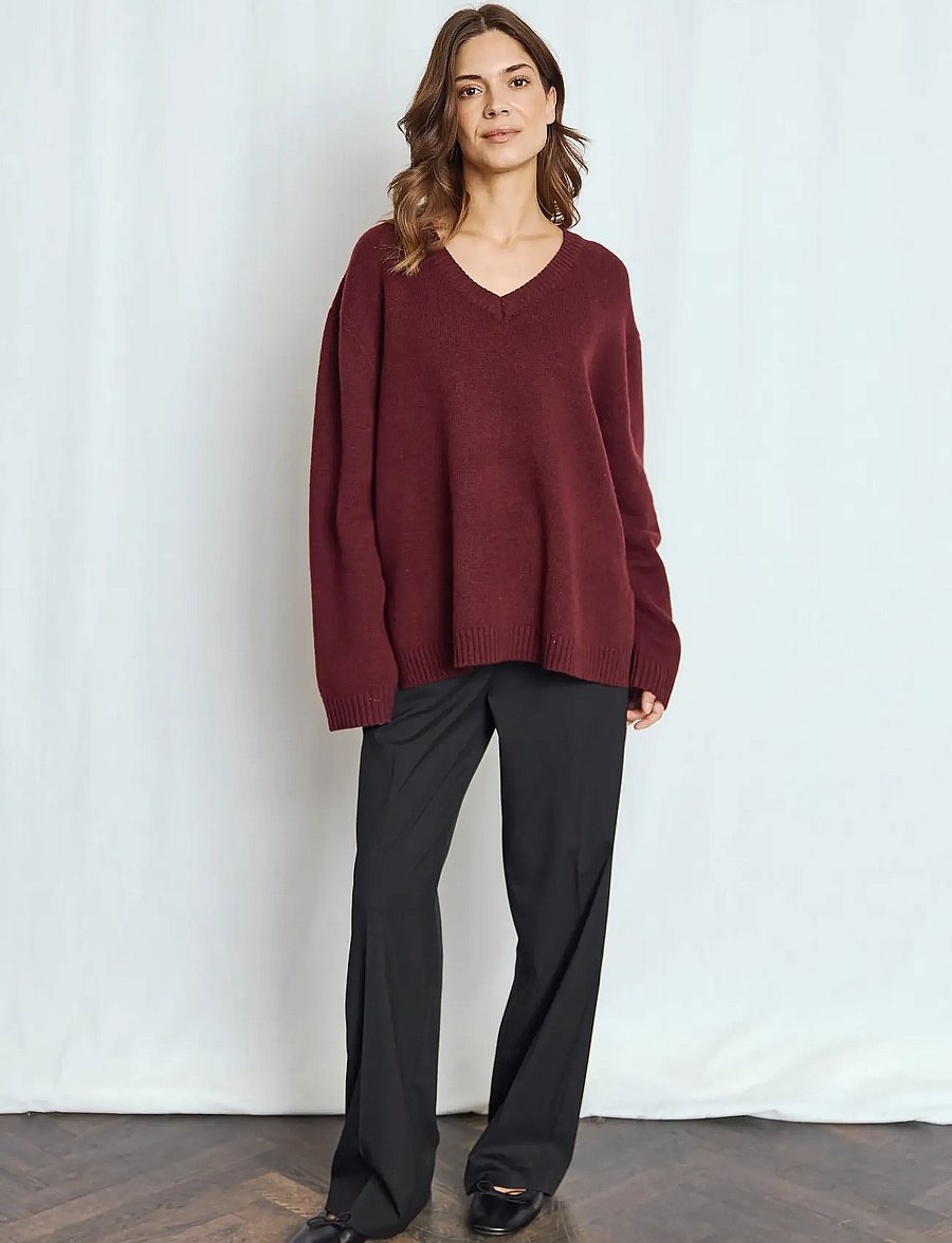 Bruun & Stengade - BS Lina Regular Fit Knitwear - pullover - bordeaux - 0