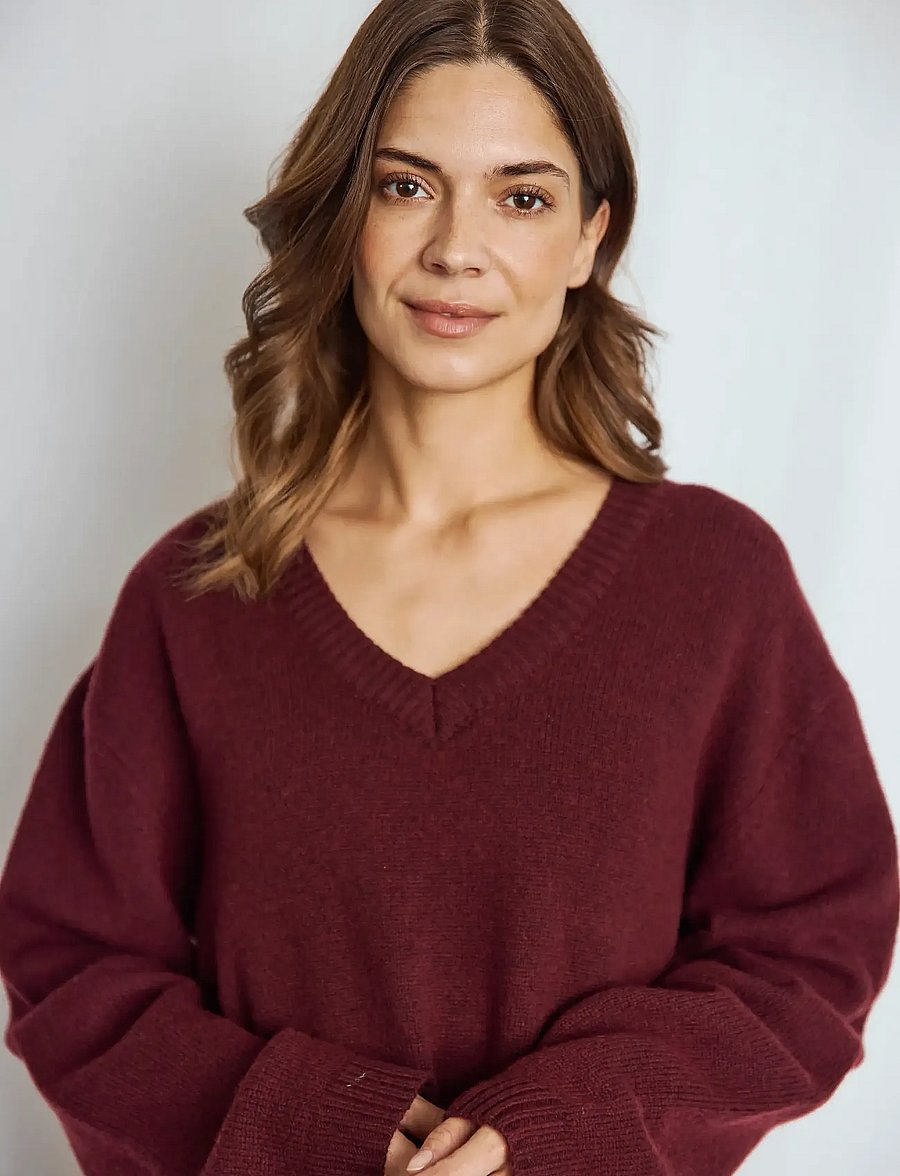 Bruun & Stengade - BS Lina Regular Fit Knitwear - pullover - bordeaux - 4