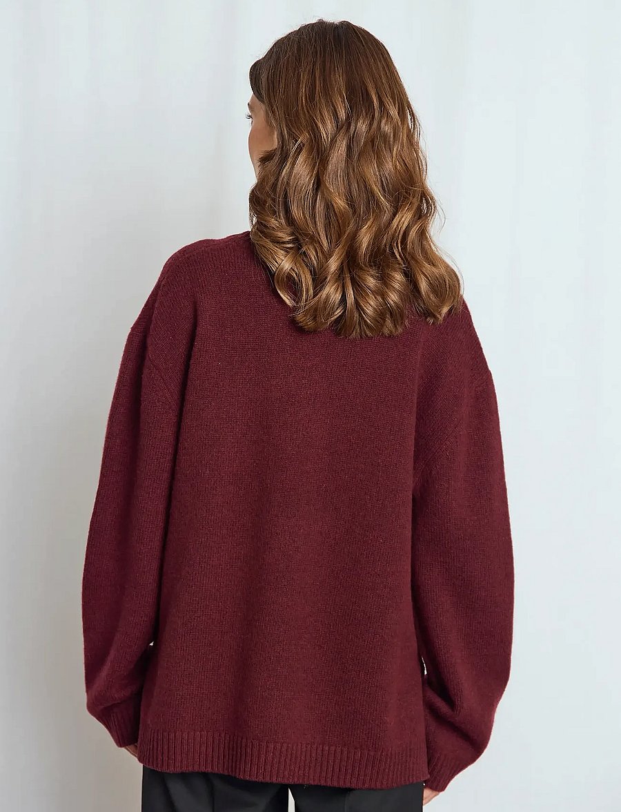 Bruun & Stengade - BS Lina Regular Fit Knitwear - pullover - bordeaux - 5