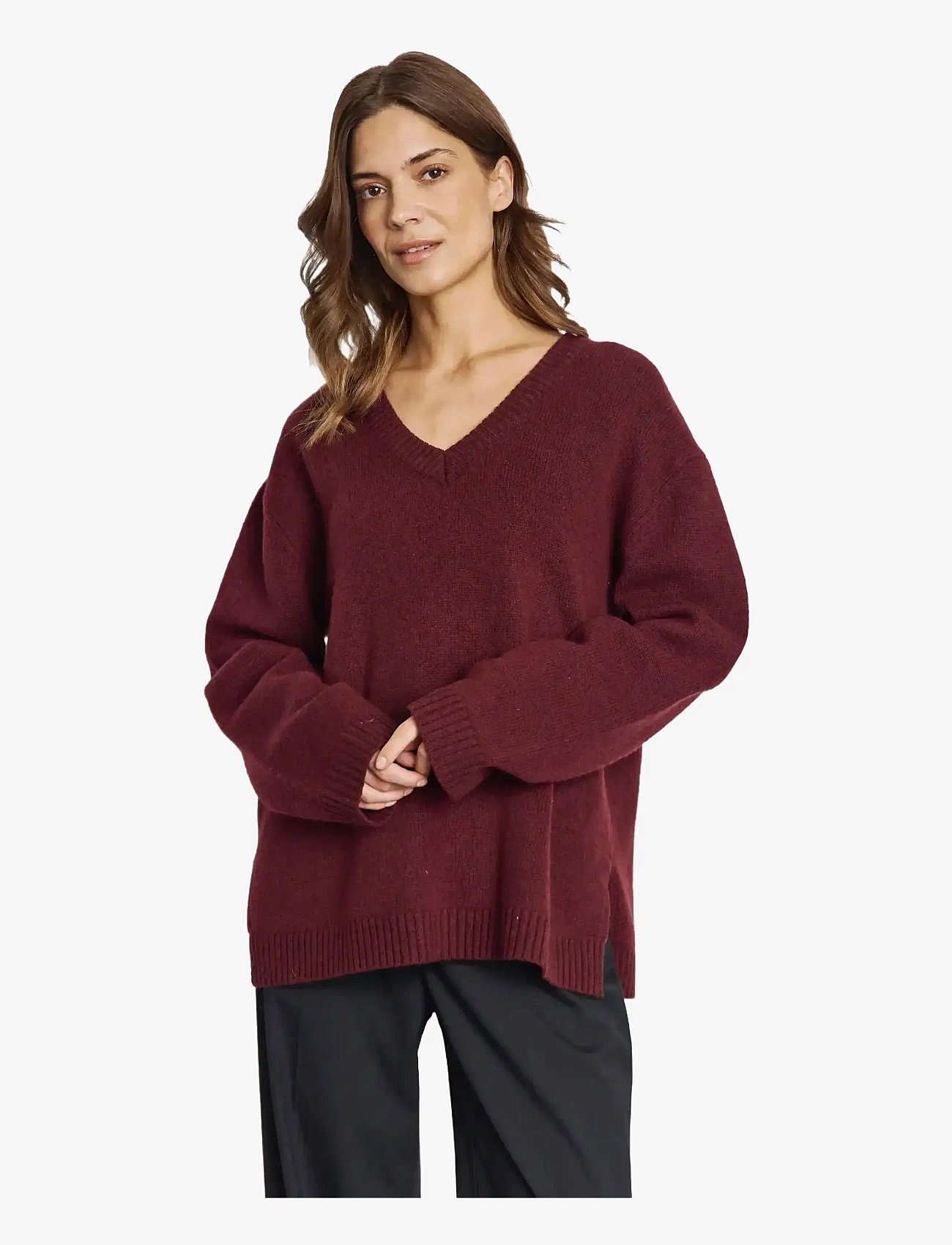 Bruun & Stengade - BS Lina Regular Fit Knitwear - jumpers - bordeaux - 3