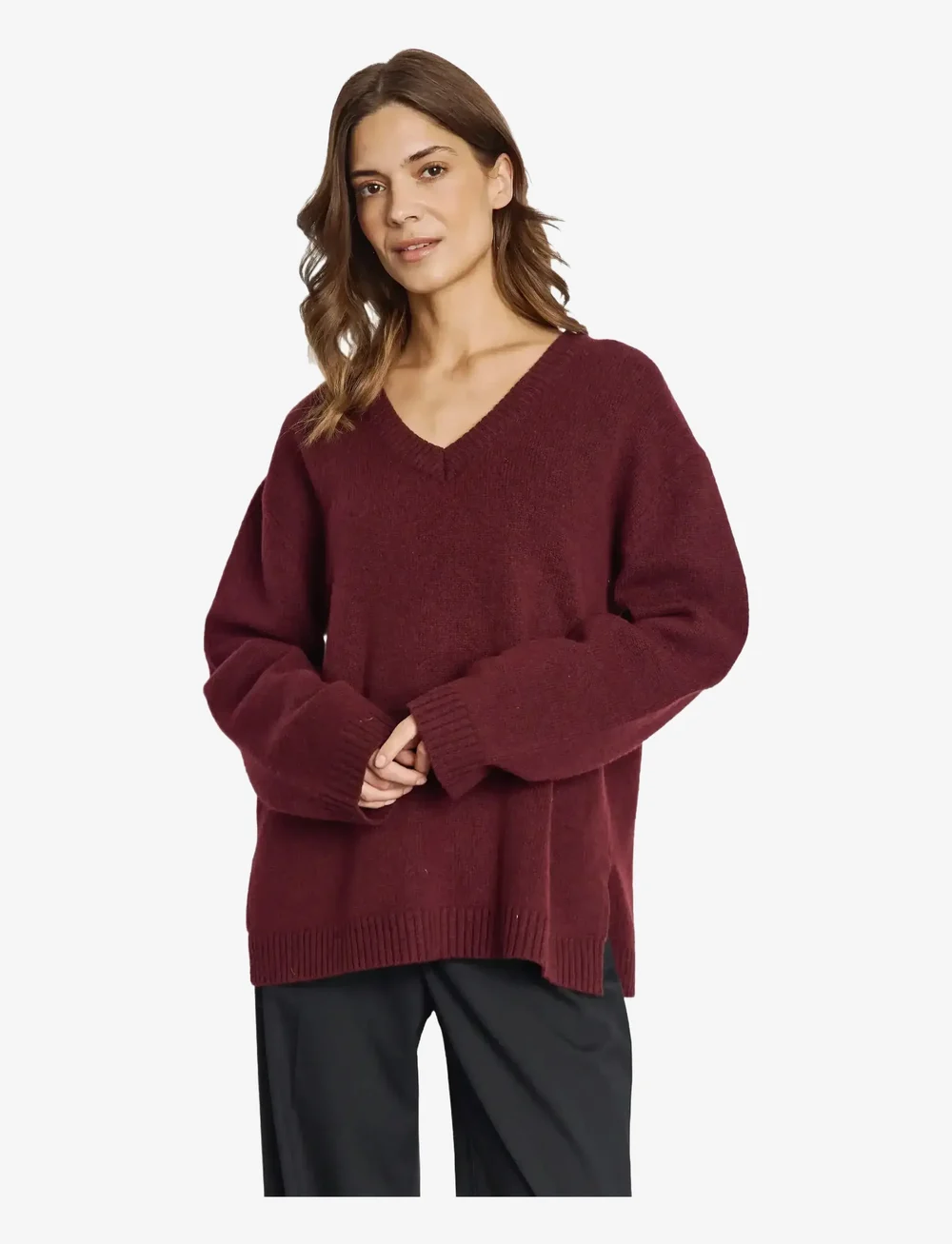 Bruun & Stengade - BS Lina Regular Fit Knitwear - striktrøjer - bordeaux - 3