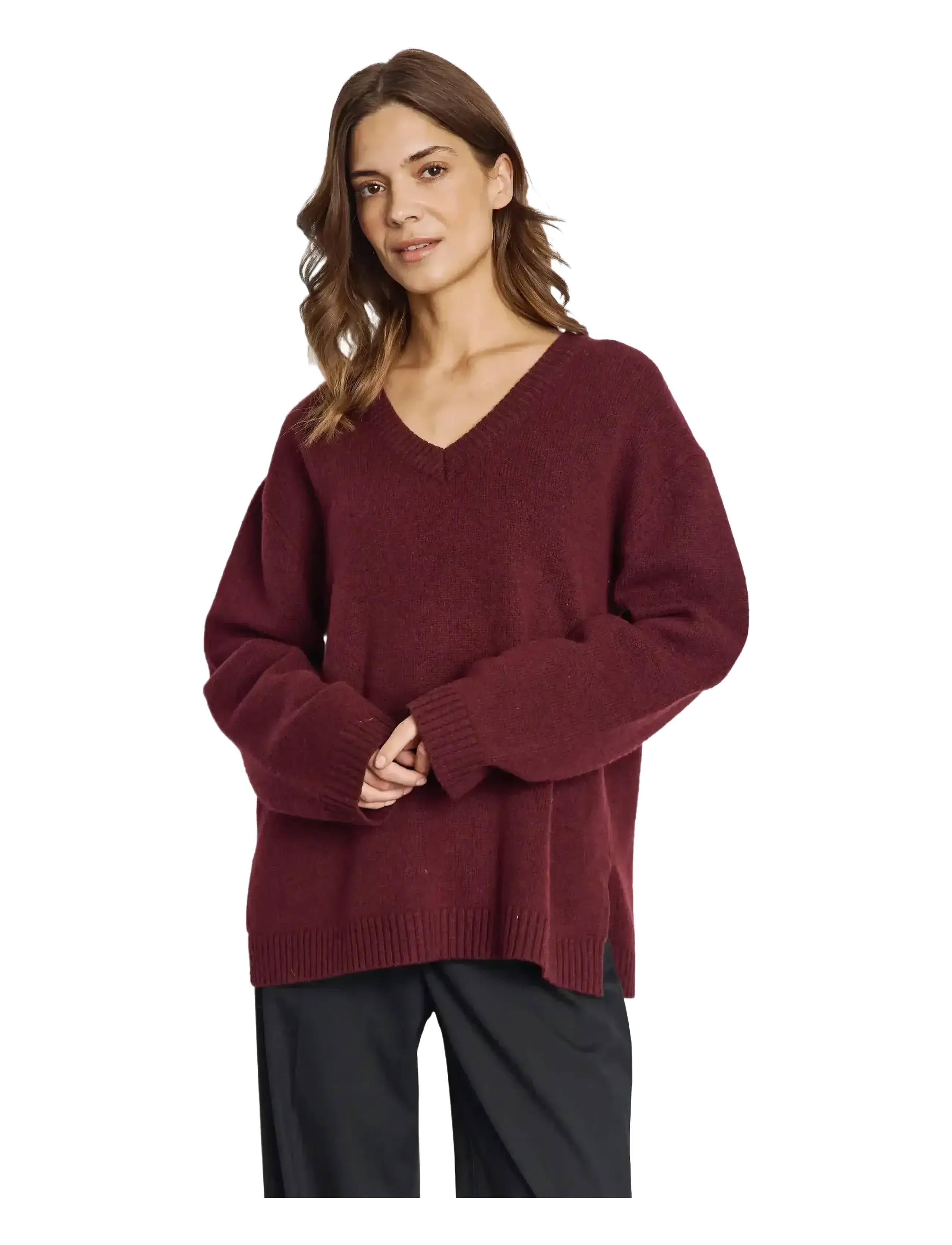 Bruun & Stengade - BS Lina Regular Fit Knitwear - pullover - bordeaux - 3