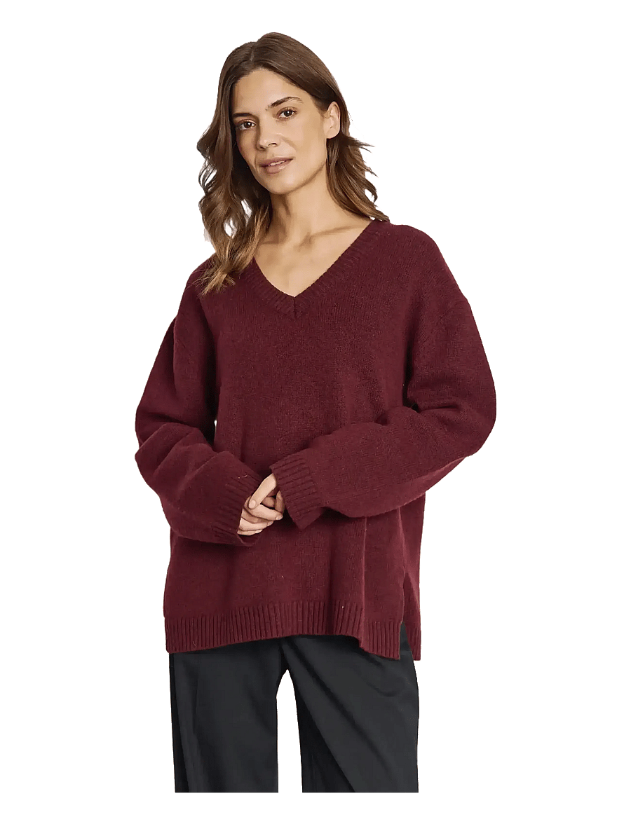 Bruun & Stengade - BS Lina Regular Fit Knitwear - pullover - bordeaux - 3