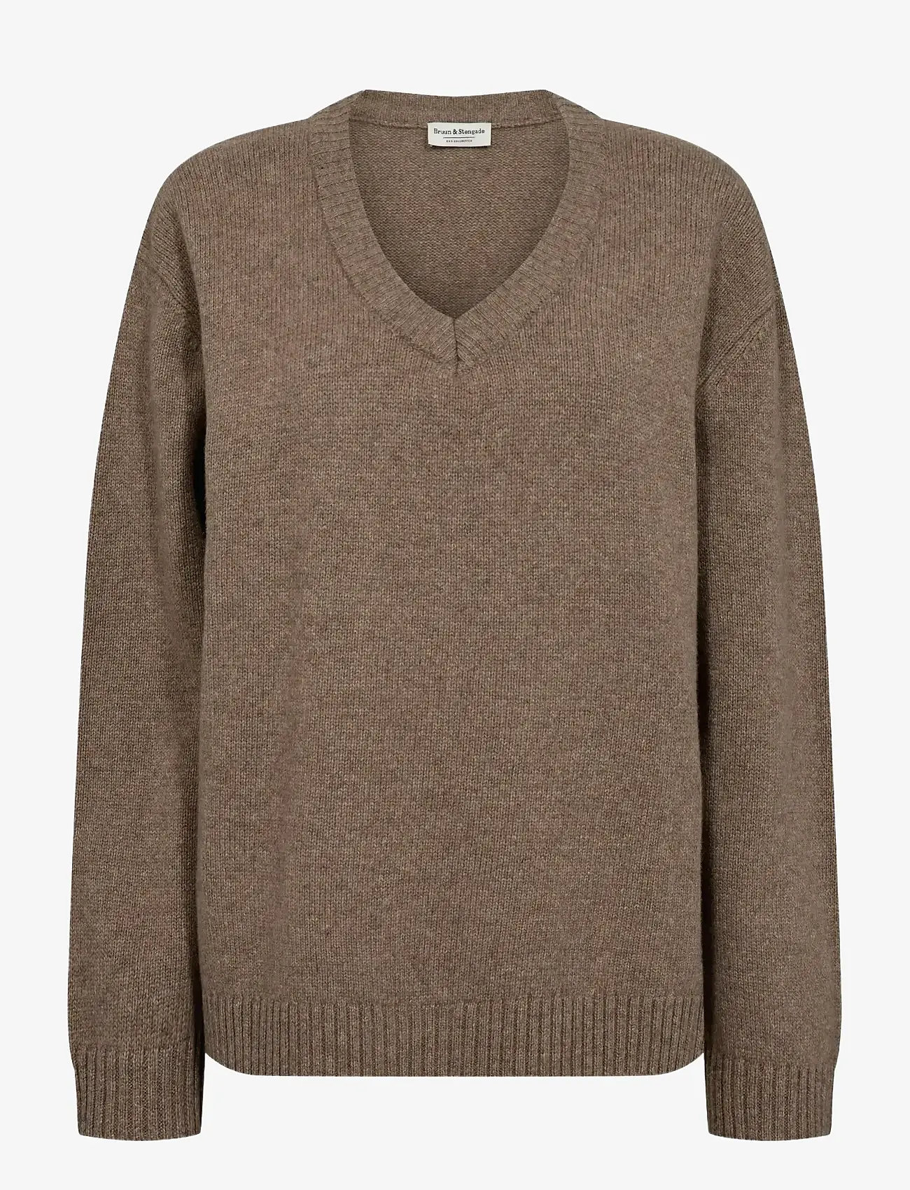 Bruun & Stengade - BS Lina Regular Fit Knitwear - stickade tröjor - brown - 1