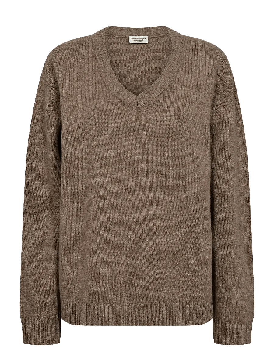 Bruun & Stengade - BS Lina Regular Fit Knitwear - pullover - brown - 1