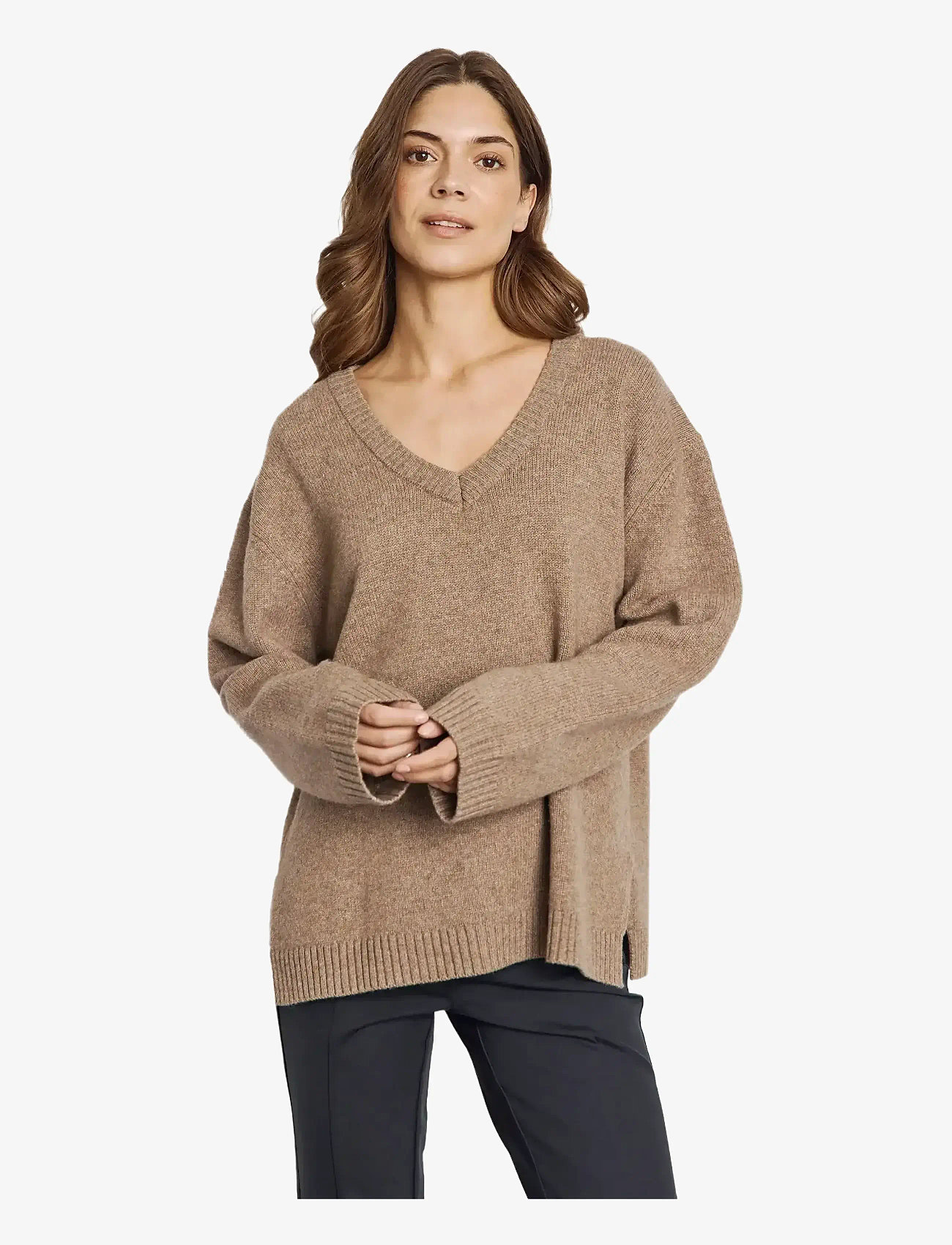 Bruun & Stengade - BS Lina Regular Fit Knitwear - stickade tröjor - brown - 3