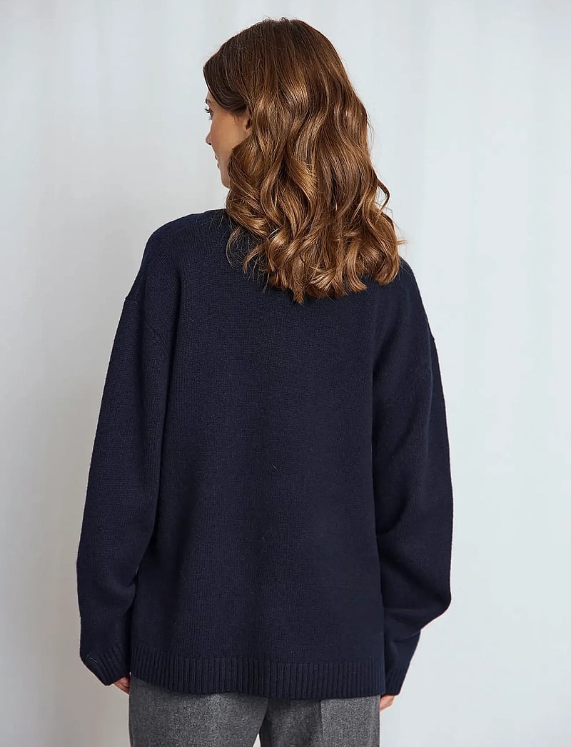 Bruun & Stengade - BS Lina Regular Fit Knitwear - stickade tröjor - navy - 5