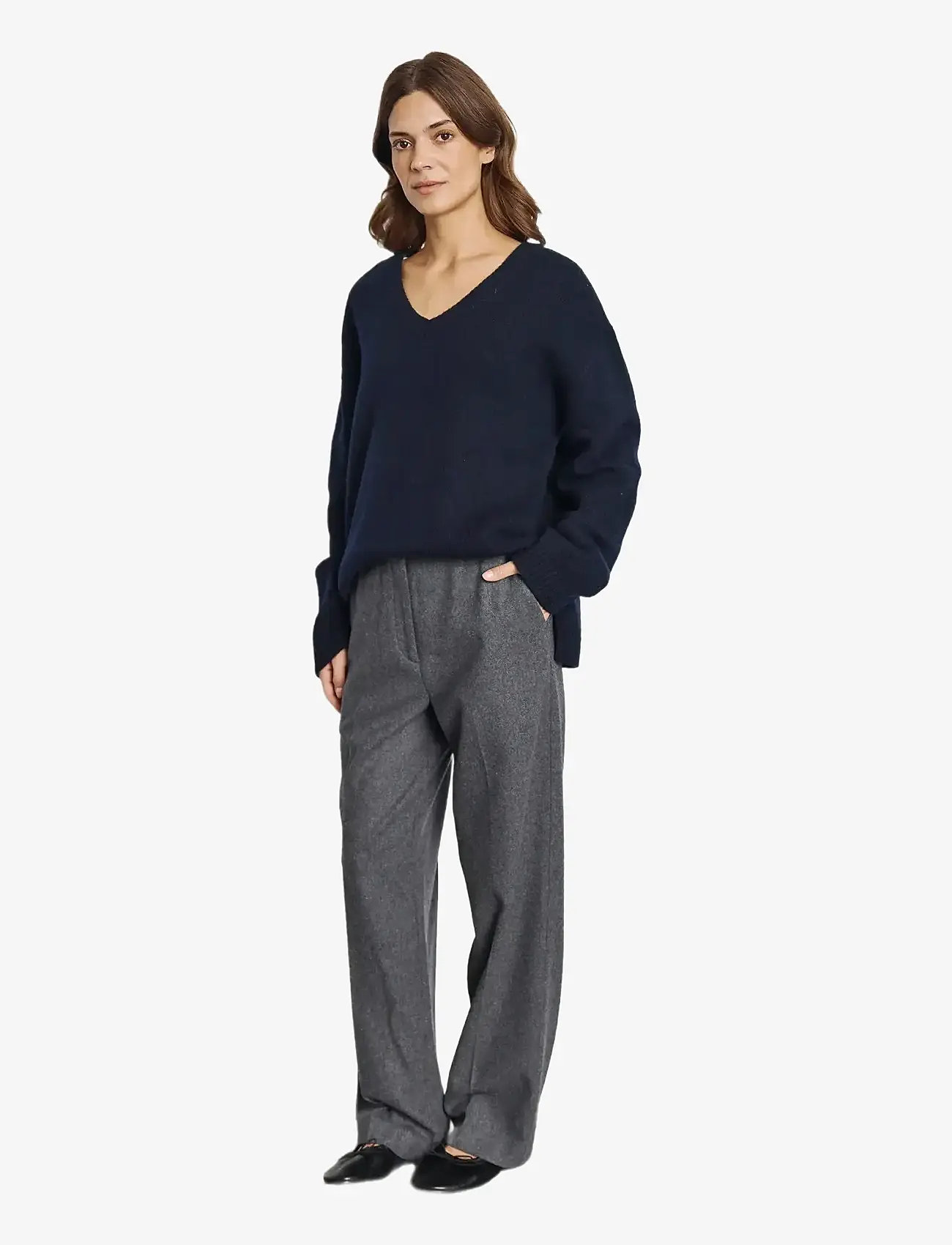 Bruun & Stengade - BS Lina Regular Fit Knitwear - stickade tröjor - navy - 3