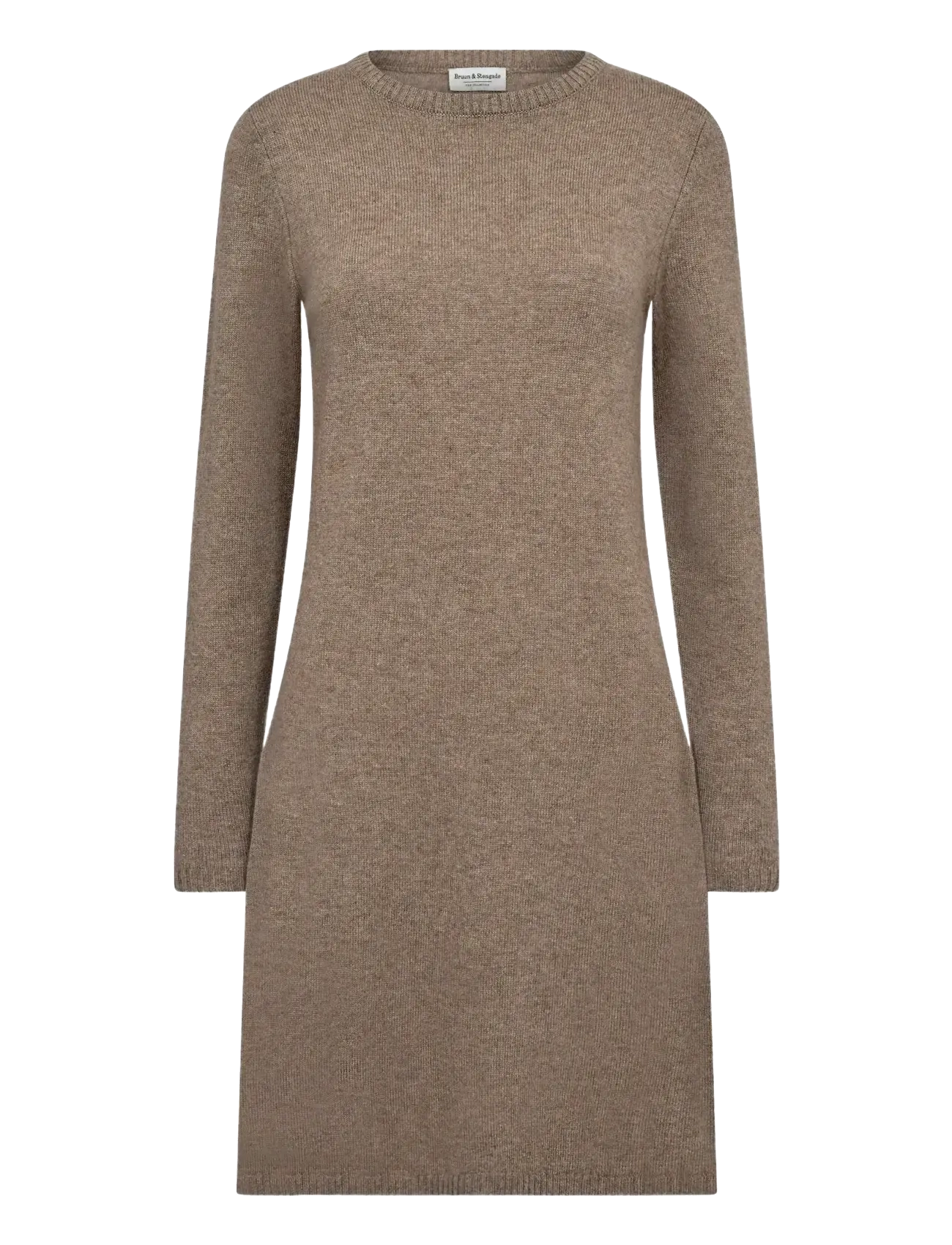 Bruun & Stengade - BS Iselin Regular Fit Dress - knitted dresses - brown - 2