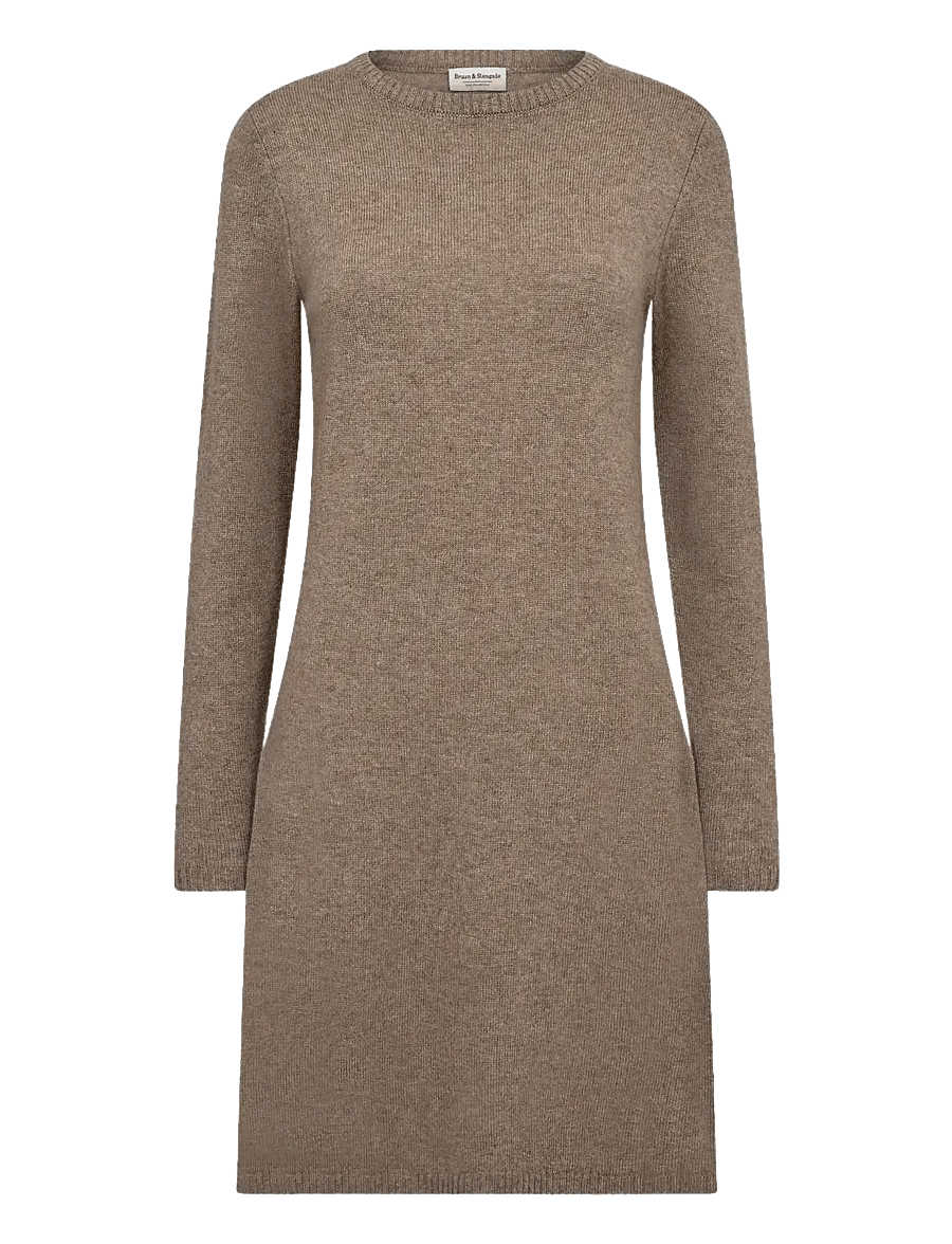 Bruun & Stengade - BS Iselin Regular Fit Dress - knitted dresses - brown - 2