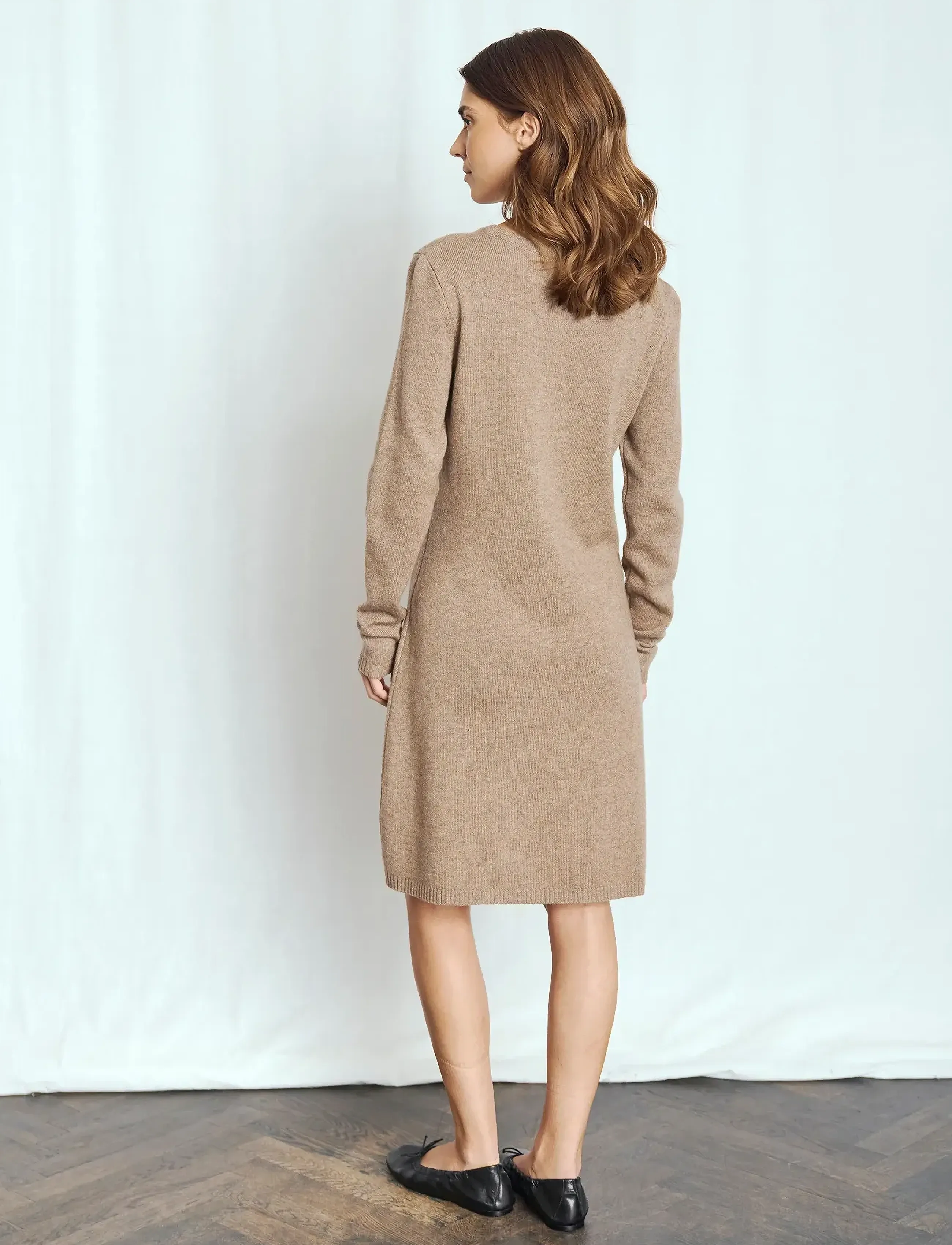 Bruun & Stengade - BS Iselin Regular Fit Dress - knitted dresses - brown - 4