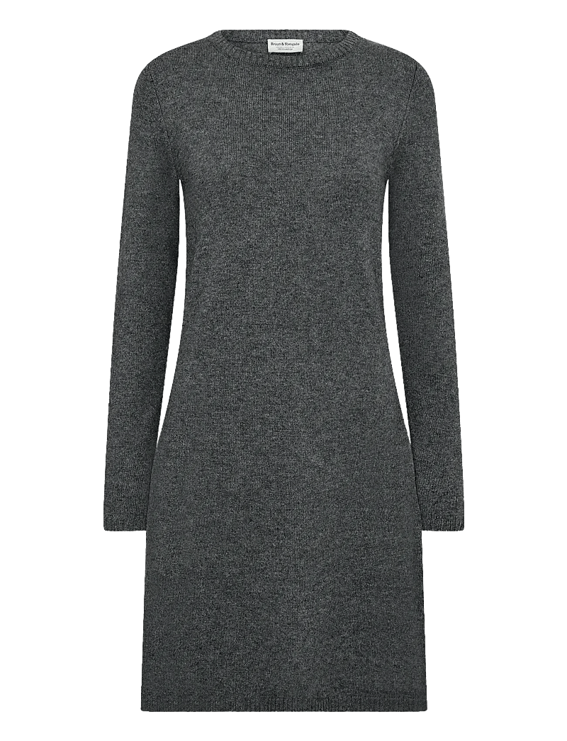 Bruun & Stengade - BS Iselin Regular Fit Dress - strikkjoler - dark grey - 1