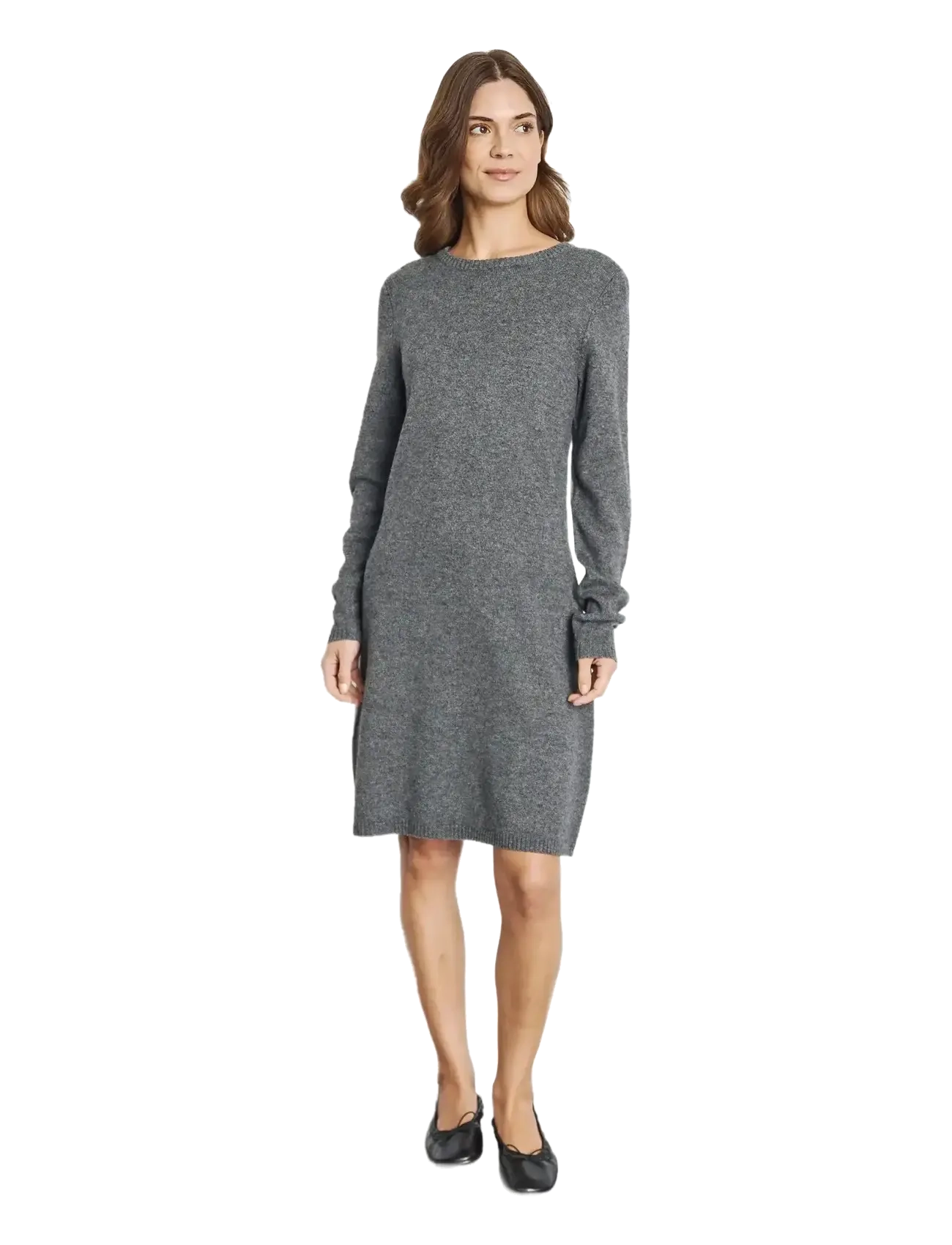 Bruun & Stengade - BS Iselin Regular Fit Dress - knitted dresses - dark grey - 3