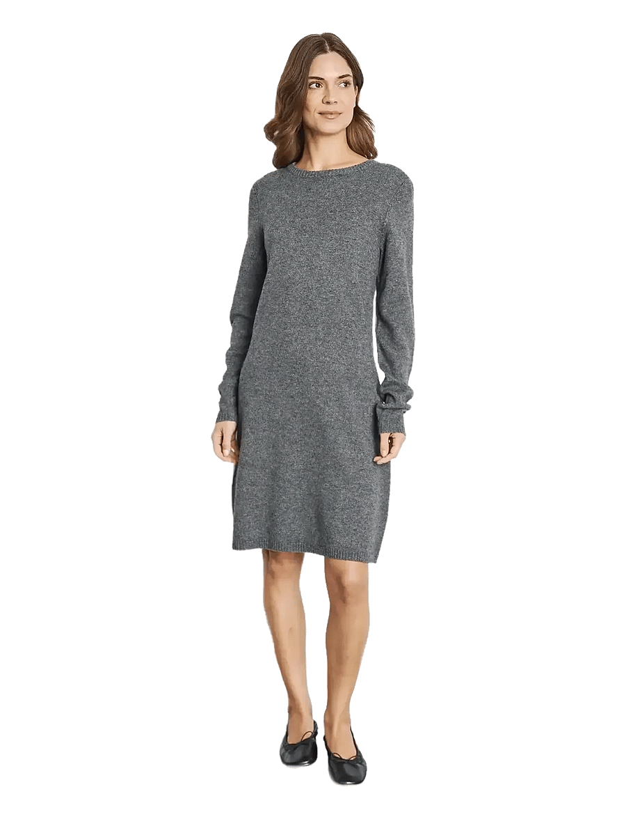 Bruun & Stengade - BS Iselin Regular Fit Dress - knitted dresses - dark grey - 3
