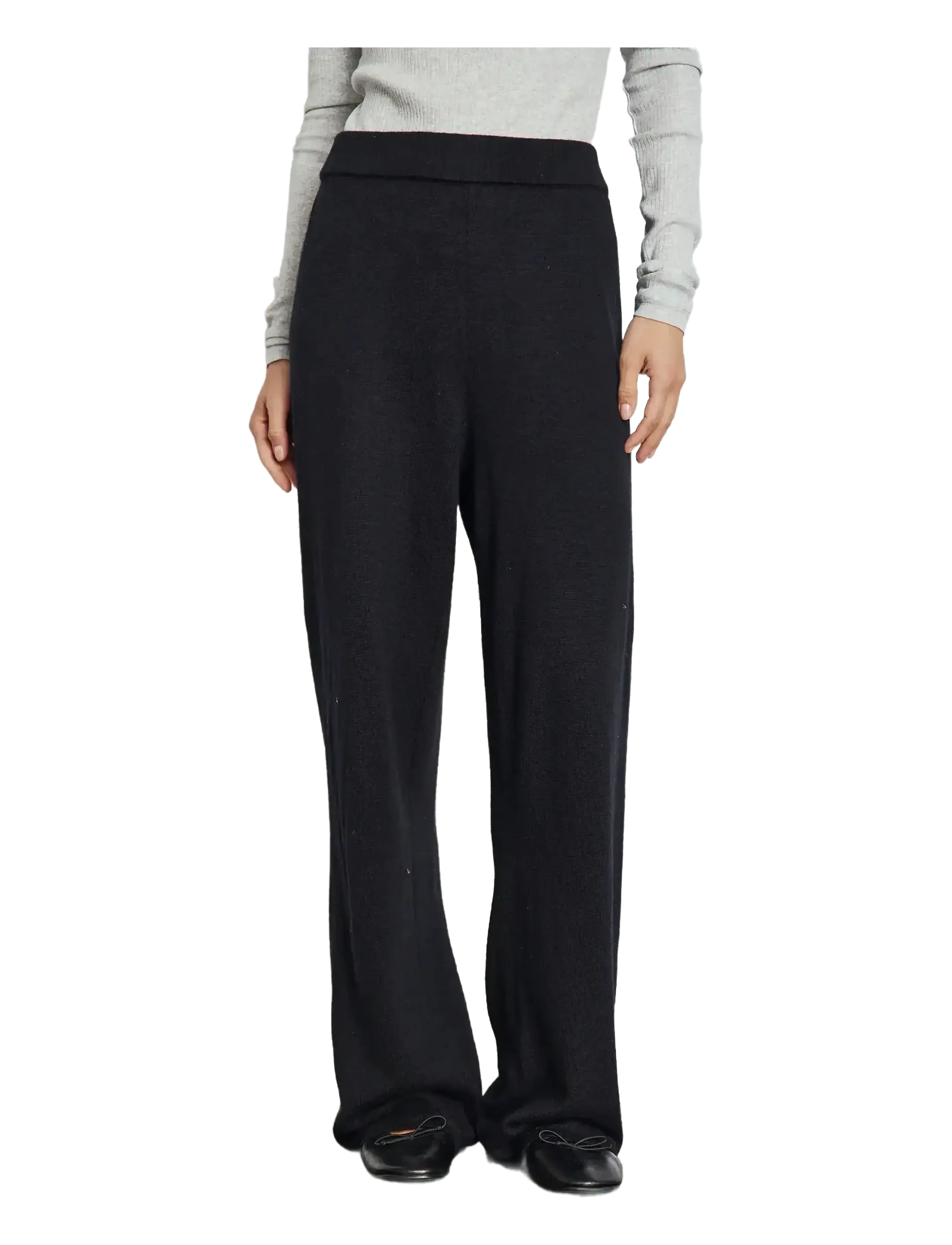 Bruun & Stengade - BS Ine Pants - tiesaus kirpimo kelnės - black - 3