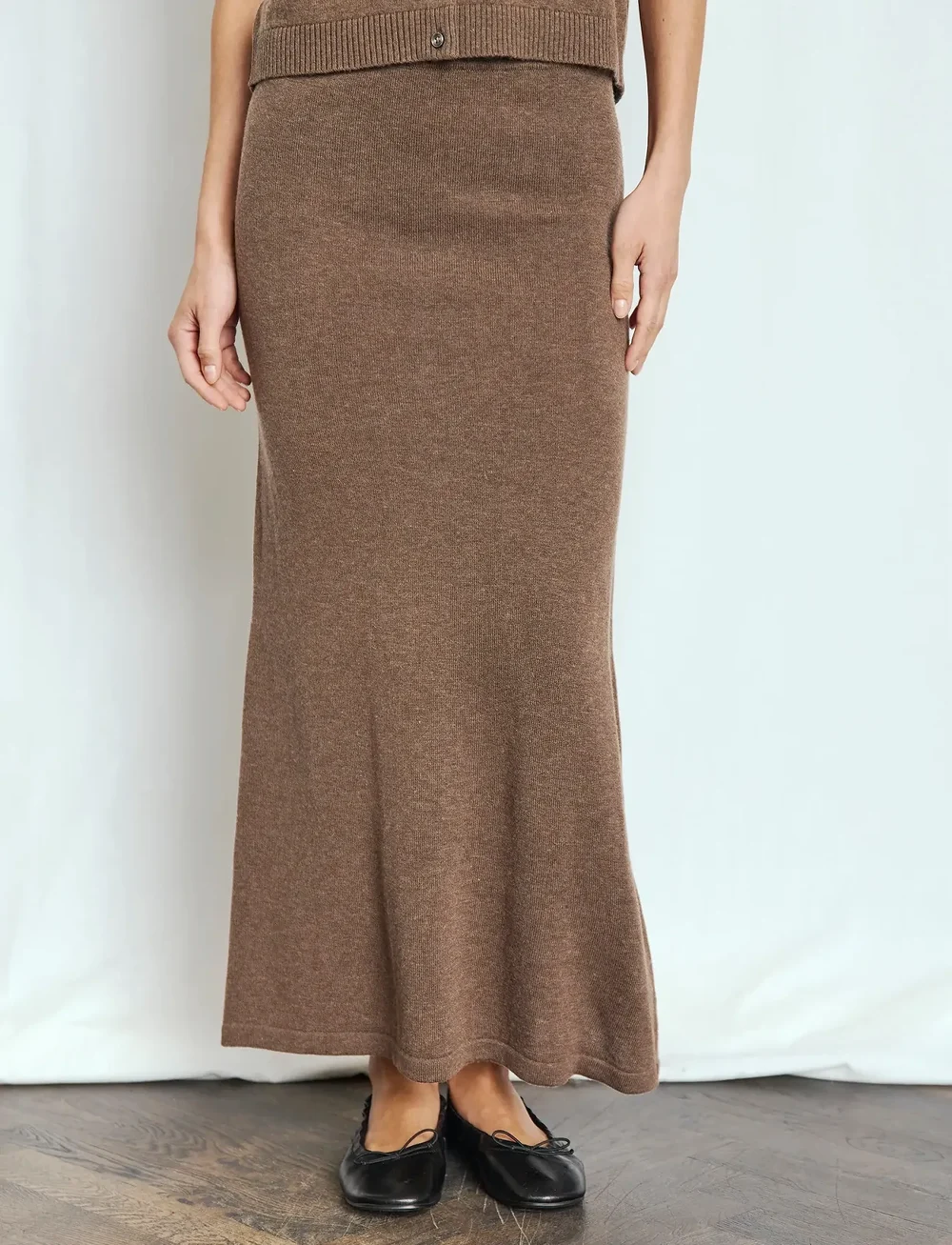 Bruun & Stengade - BS Geneva Skirt - strikkede nederdele - dark brown - 0