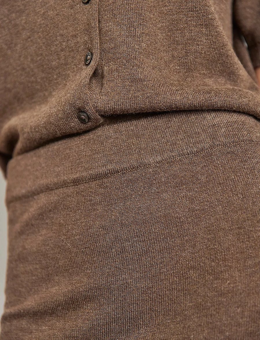 Bruun & Stengade - BS Geneva Skirt - stickade kjolar - dark brown - 5