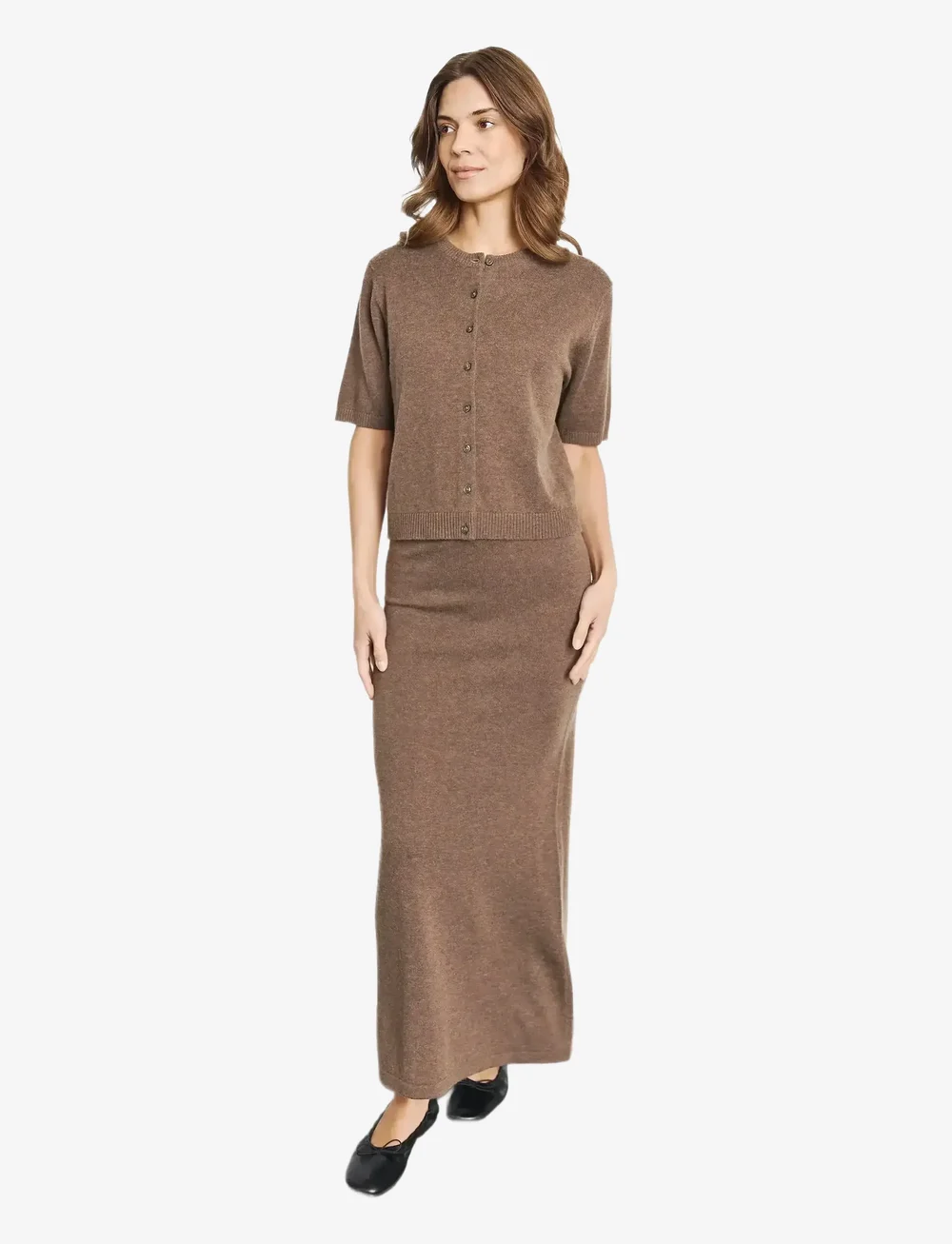 Bruun & Stengade - BS Geneva Skirt - strikkede nederdele - dark brown - 3