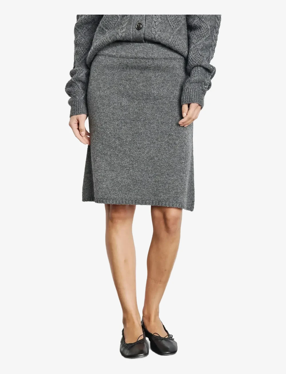 Bruun & Stengade - BS June Skirt - kootud seelikud - dark grey - 3