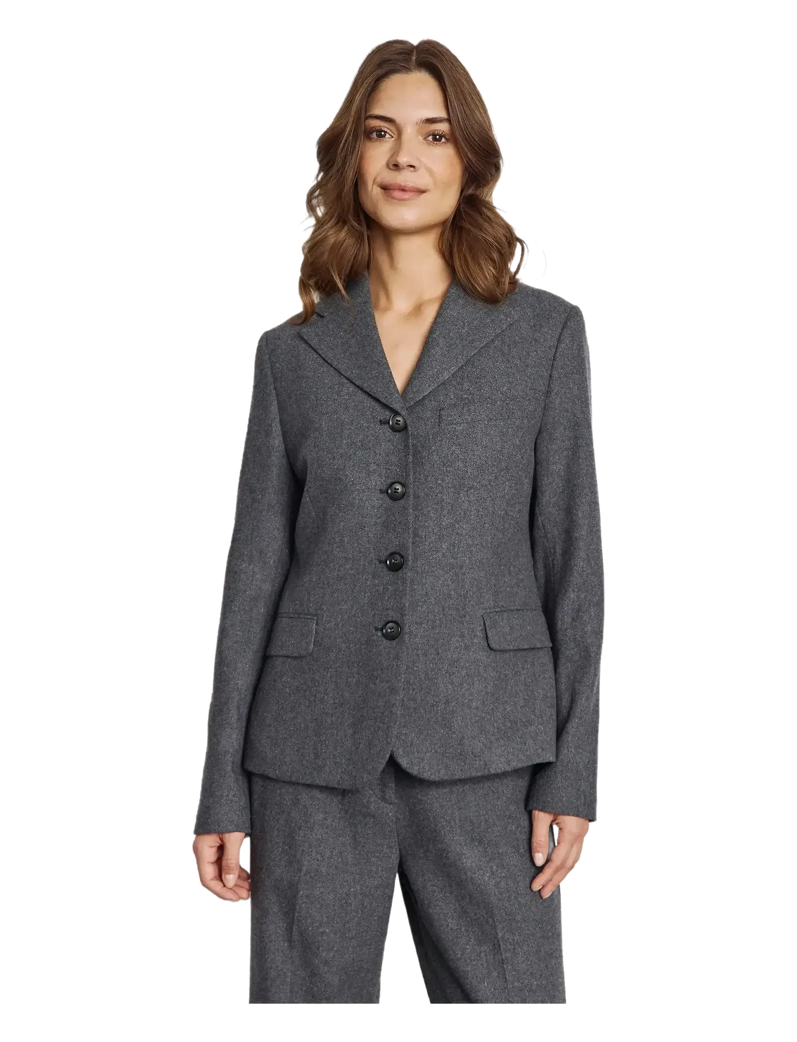 Bruun & Stengade - BS Maria Slim Fit Blazer - enkeltspente blazere - dark grey - 3
