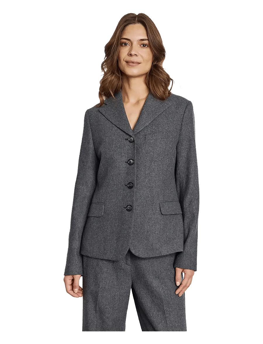 Bruun & Stengade - BS Maria Slim Fit Blazer - enkeltspente blazere - dark grey - 3