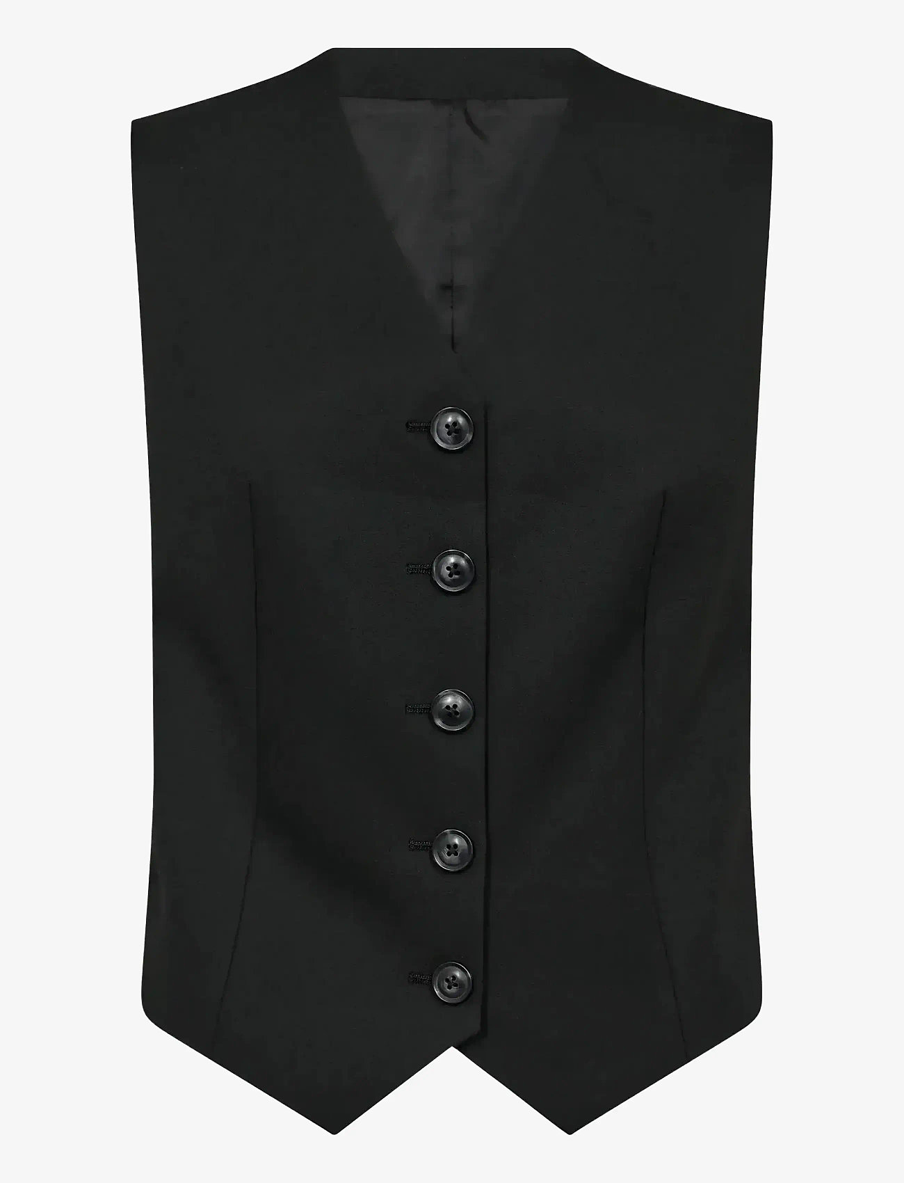 Bruun & Stengade - BS Una Slim Fit Vest - waistcoats - black - 1