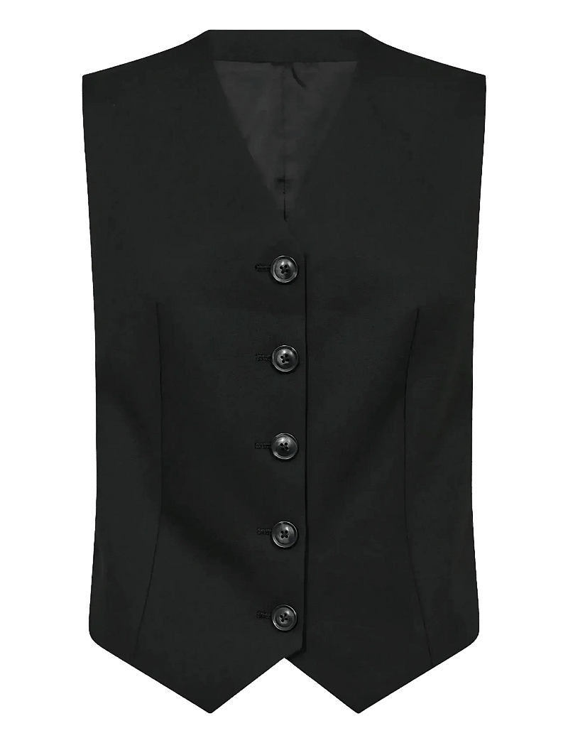 Bruun & Stengade - BS Una Slim Fit Vest - kostymvästar - black - 1