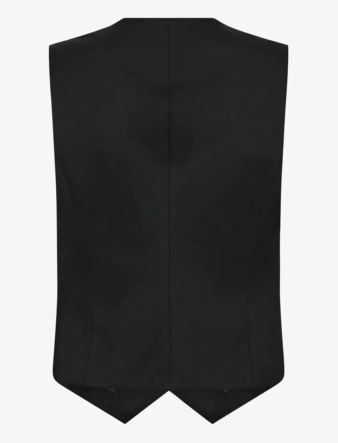 Bruun & Stengade - BS Una Slim Fit Vest - waistcoats - black - 2