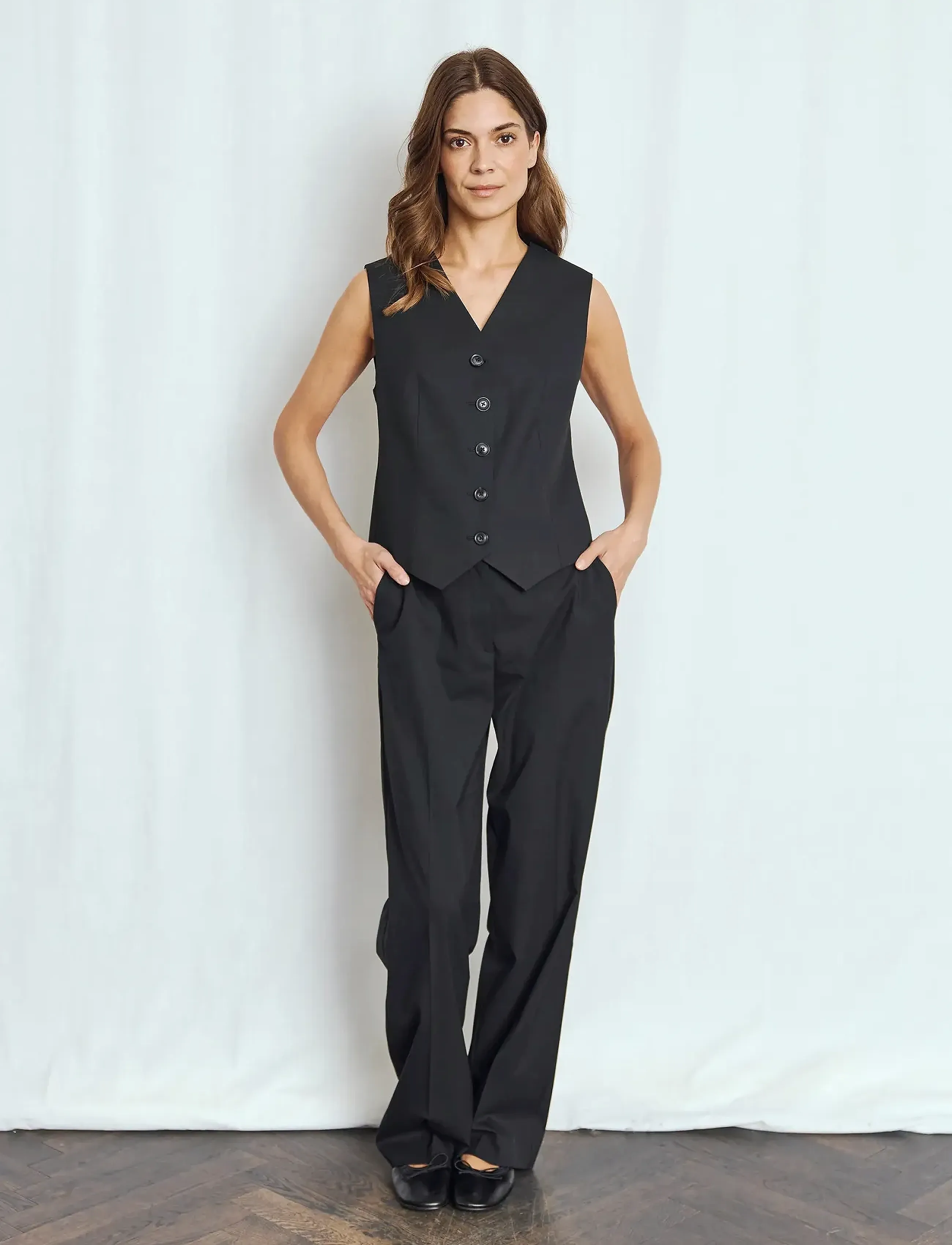 Bruun & Stengade Bs Una Slim Fit Vest, 36, Blazer, Schwarz - Sleeveless Frauen