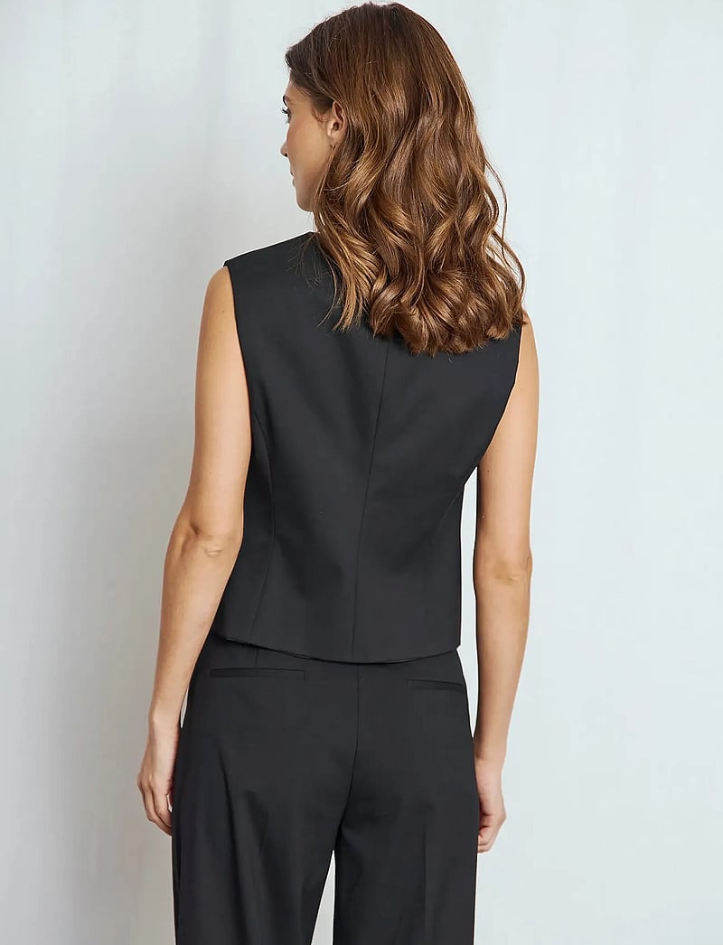 Bruun & Stengade - BS Una Slim Fit Vest - kostymvästar - black - 4