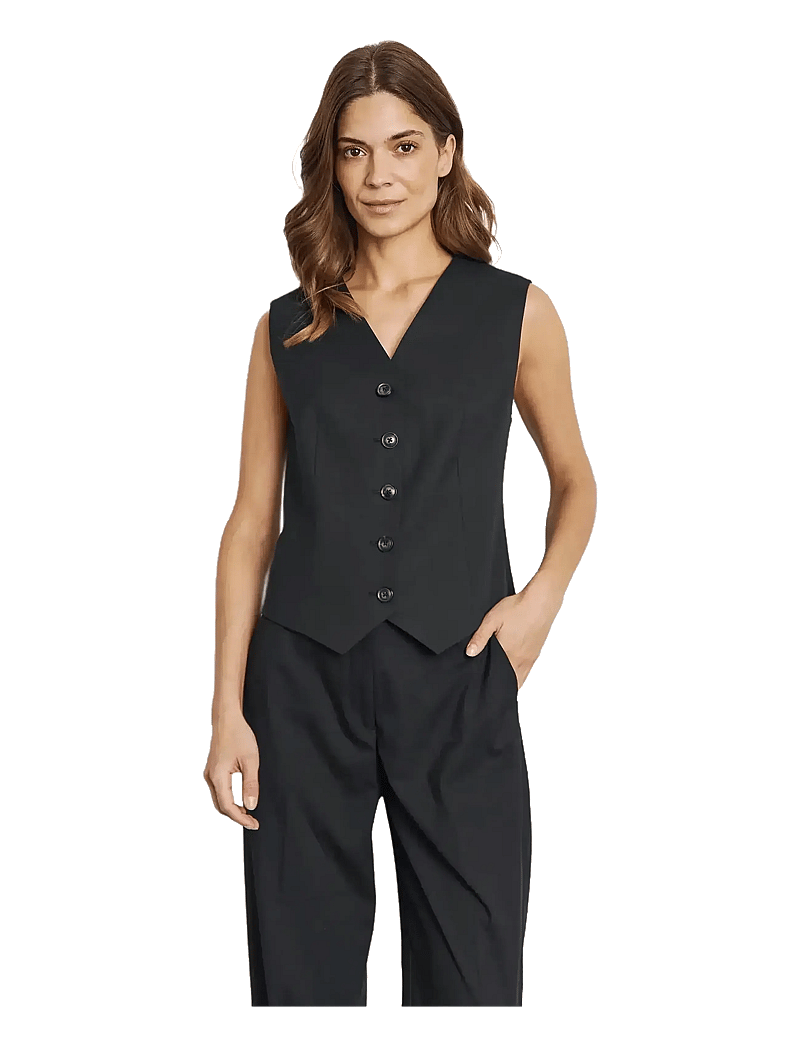 Bruun & Stengade - BS Una Slim Fit Vest - kostymvästar - black - 3