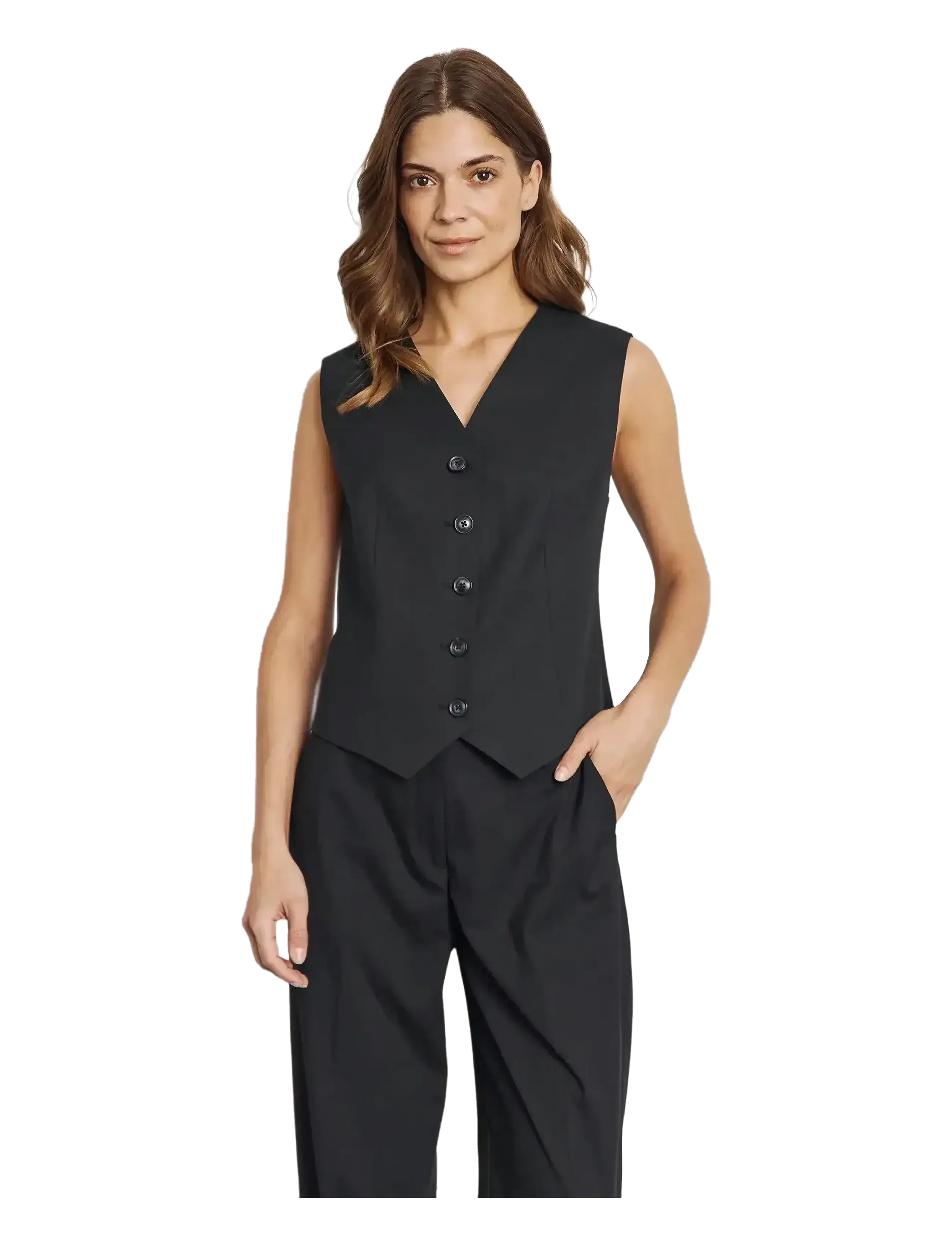 Bruun & Stengade - BS Una Slim Fit Vest - kamizelki - black - 3