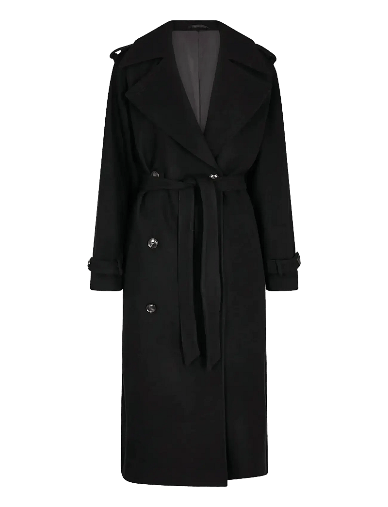 Bruun & Stengade - BS Kaylee Coat - villased mantlid - black - 1