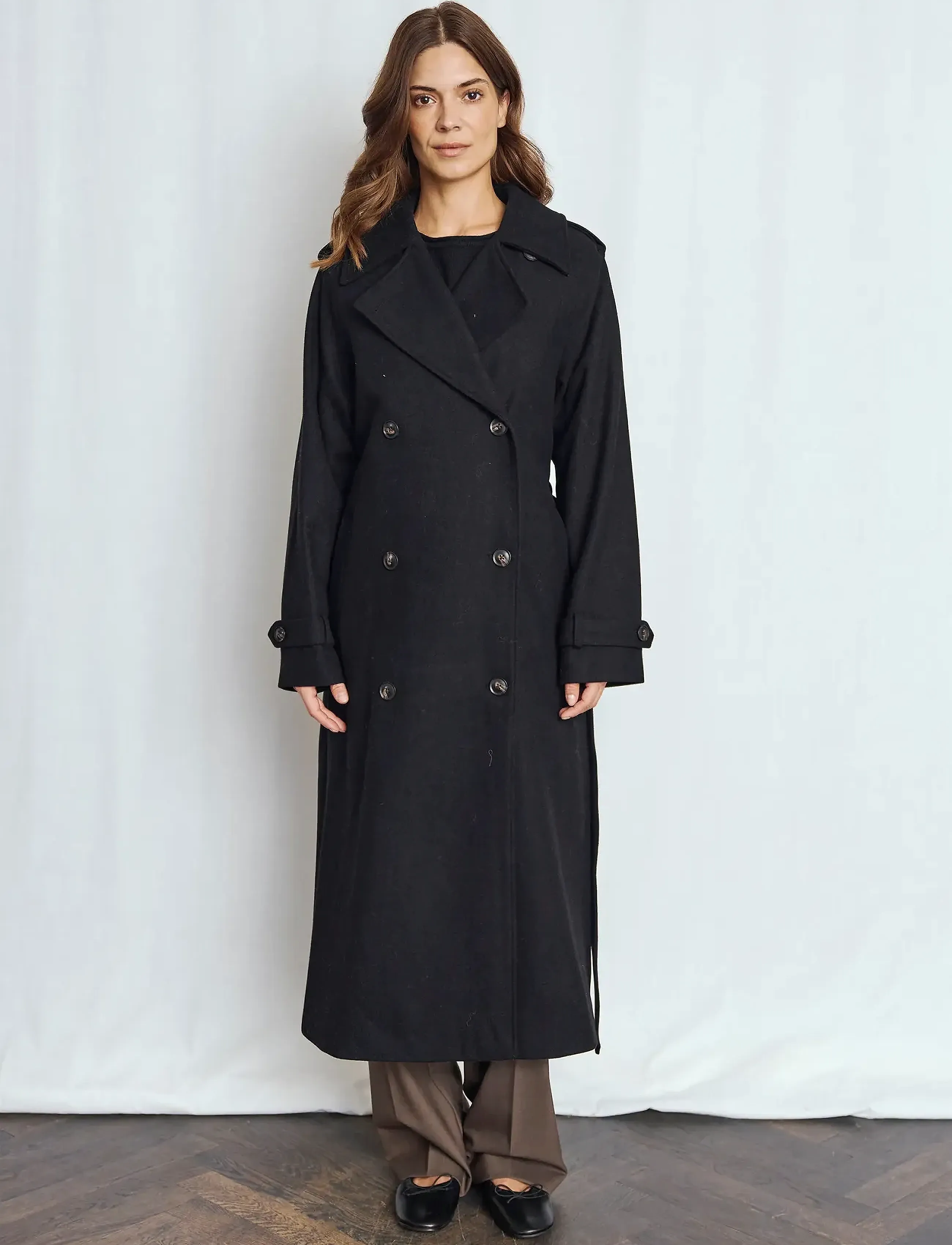 Bruun & Stengade Bs Kaylee Coat, 36, Black, Frakker > Uldfrakker, Dame