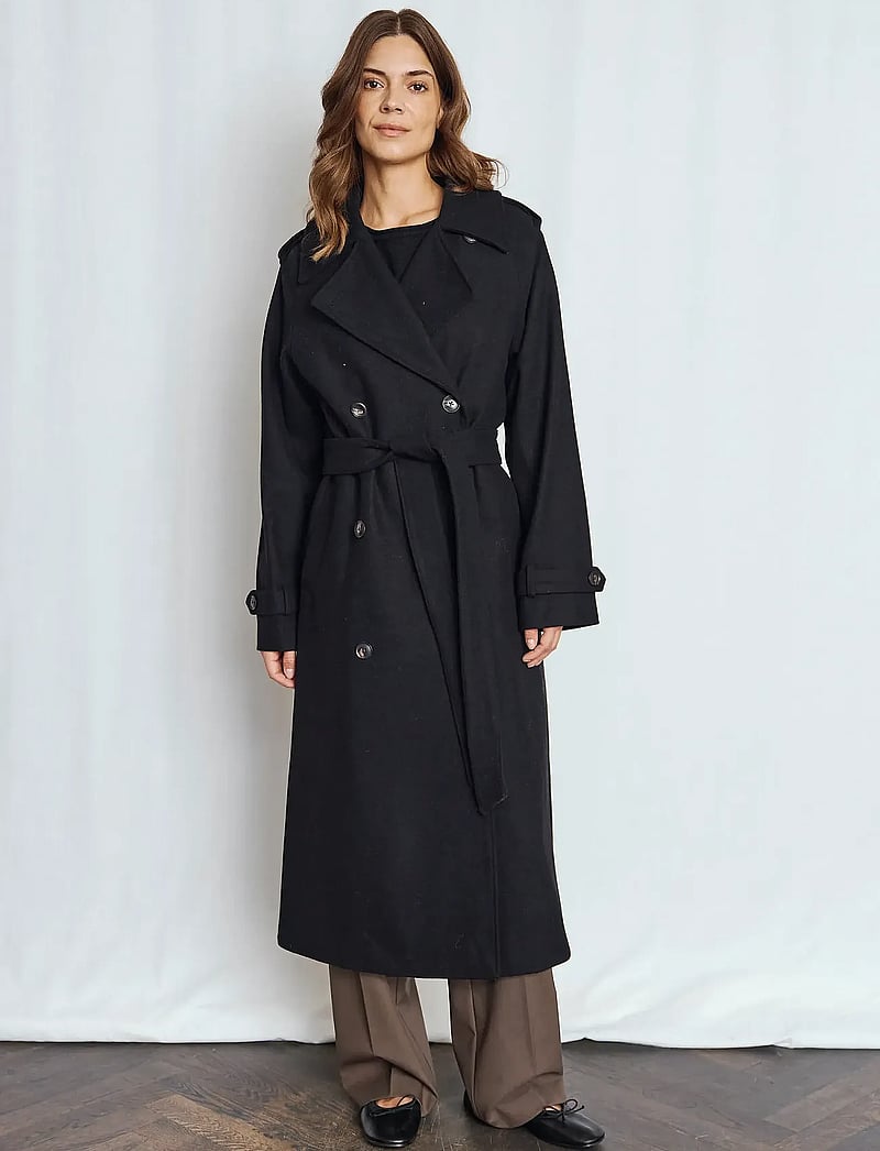 Bruun & Stengade - BS Kaylee Coat - villased mantlid - black - 5