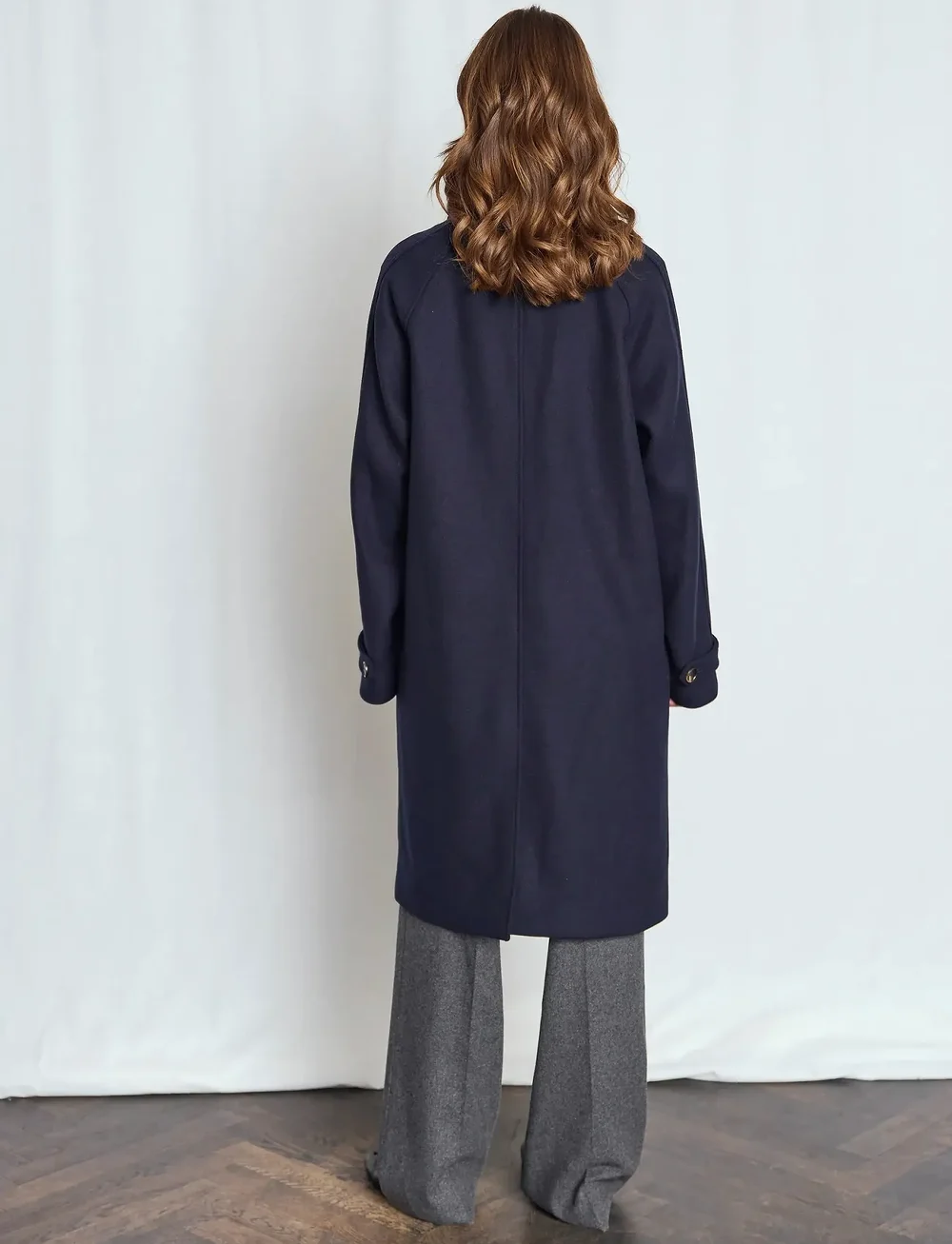 Bruun & Stengade - BS Ylva Coat - wollmäntel - navy - 4