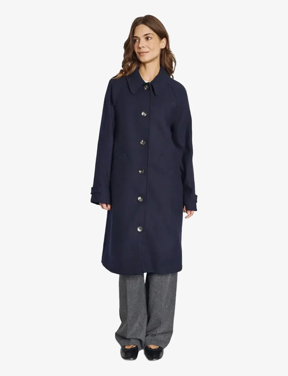 Bruun & Stengade - BS Ylva Coat - wollmäntel - navy - 3