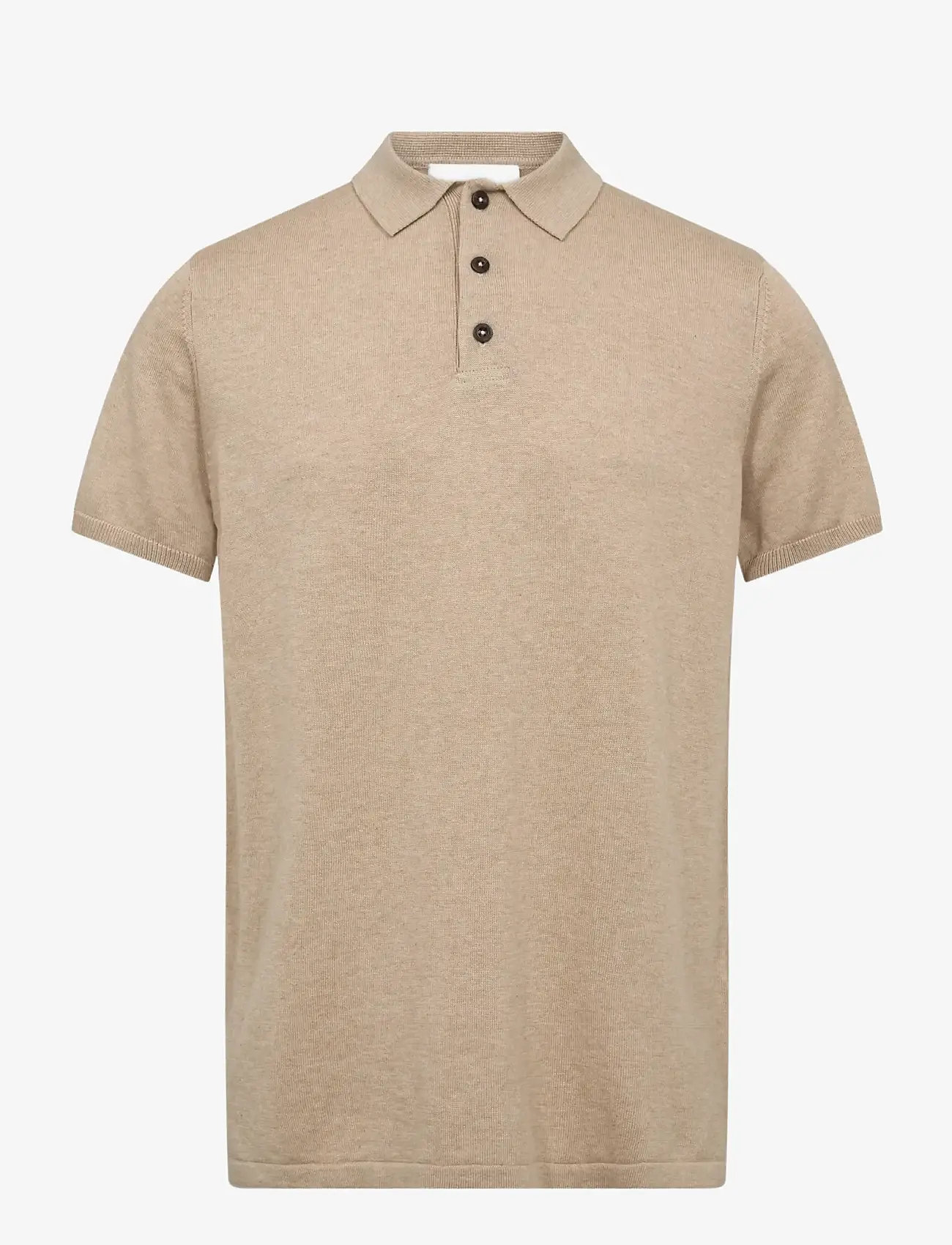 Bruun & Stengade - BS Baldo Regular Fit Polo Shirt - kortærmede poloer - beige - 1