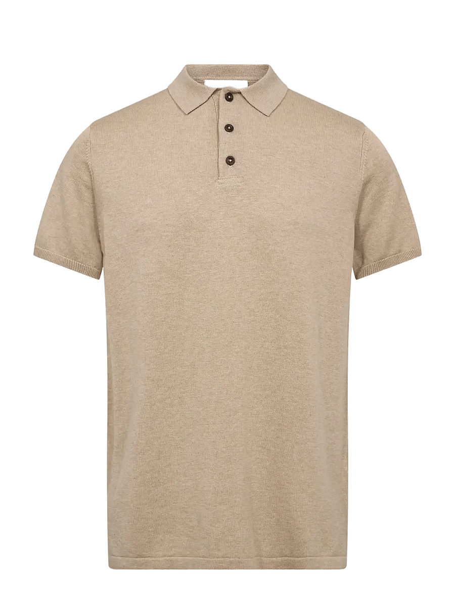 Bruun & Stengade - BS Baldo Regular Fit Polo Shirt - kurzärmelig - beige - 1