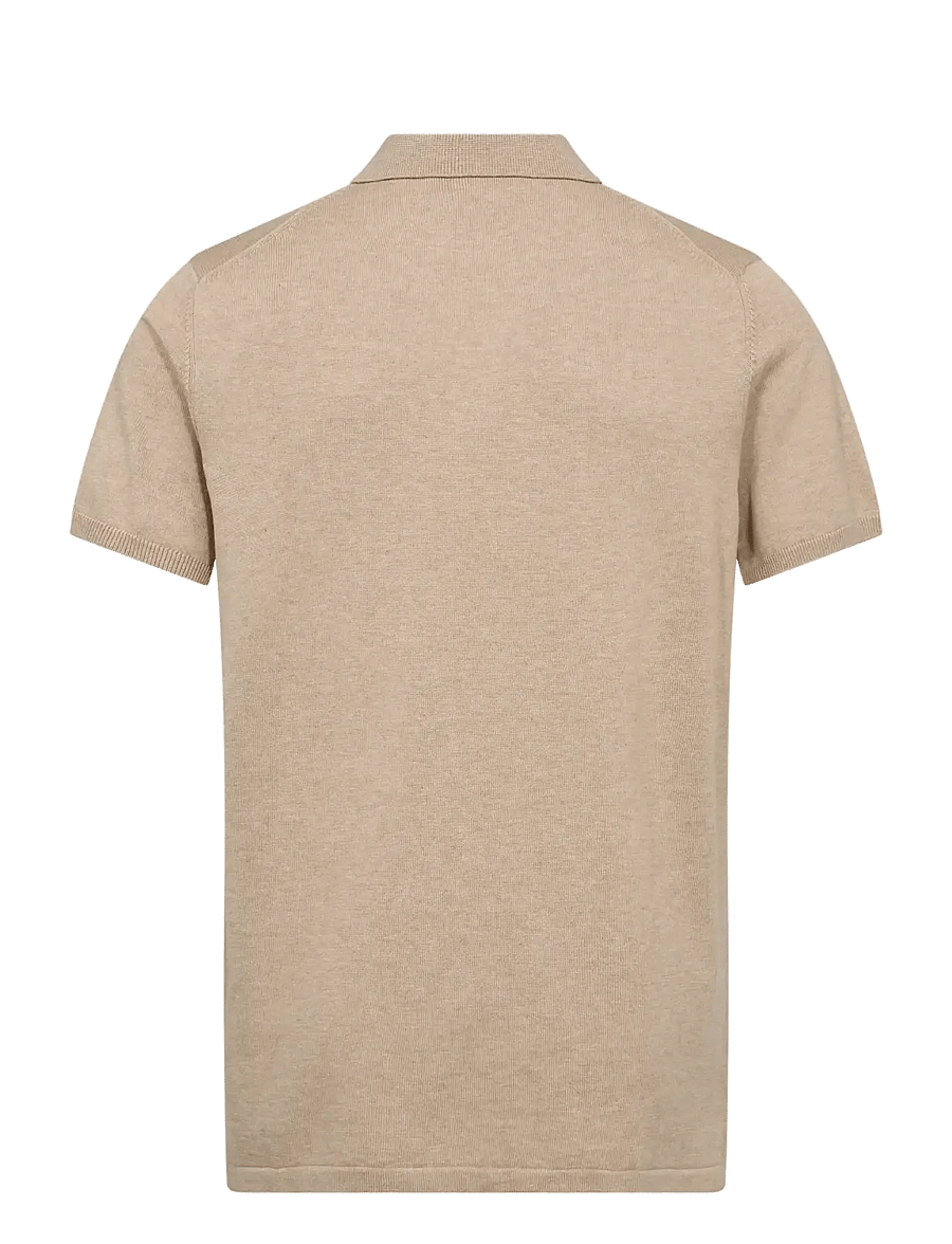Bruun & Stengade - BS Baldo Regular Fit Polo Shirt - kurzärmelig - beige - 2