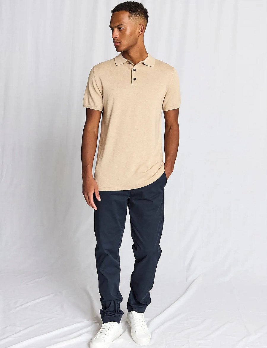 Bruun & Stengade - BS Baldo Regular Fit Polo Shirt - kurzärmelig - beige - 5