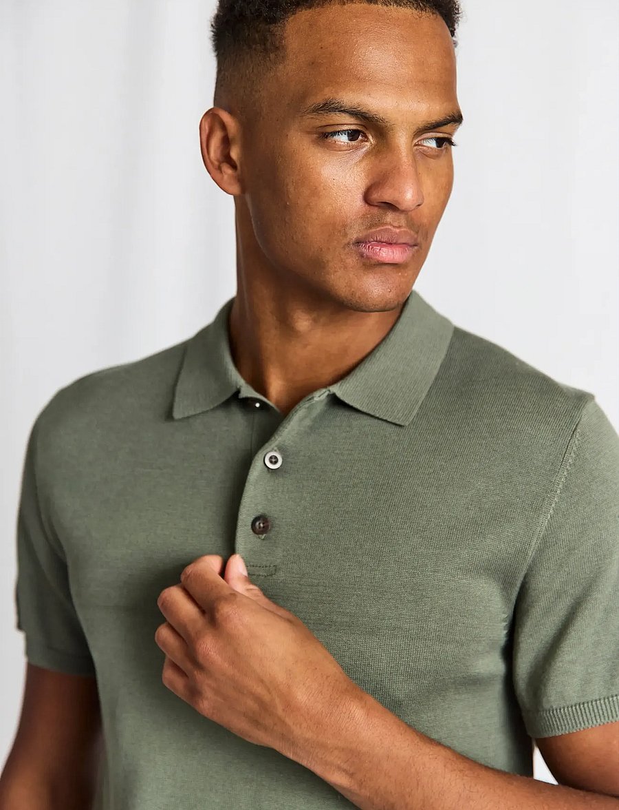 Bruun & Stengade - BS Baldo Regular Fit Polo Shirt - kurzärmelig - green - 4