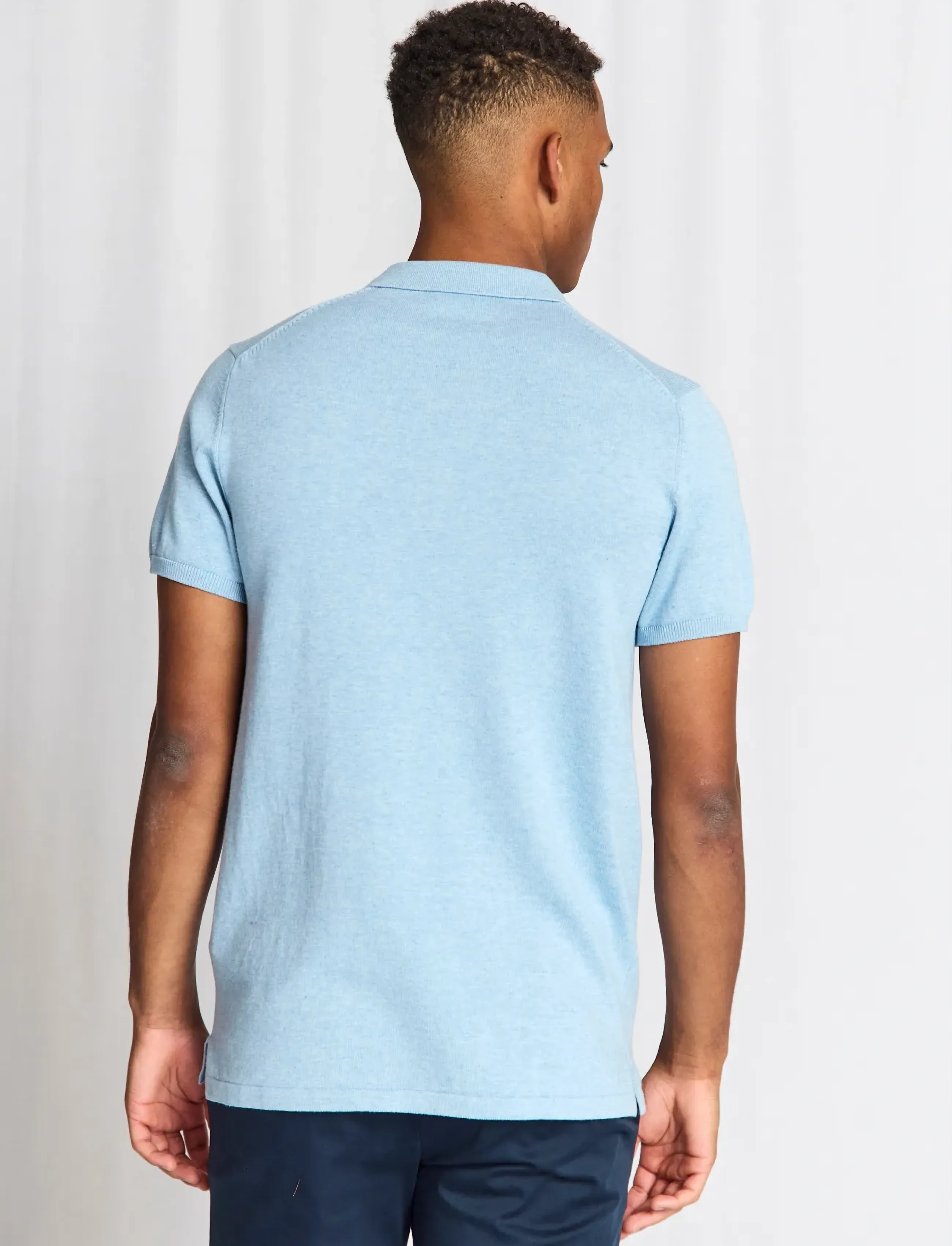 Bruun & Stengade - BS Baldo Regular Fit Polo Shirt - kurzärmelig - light blue - 3